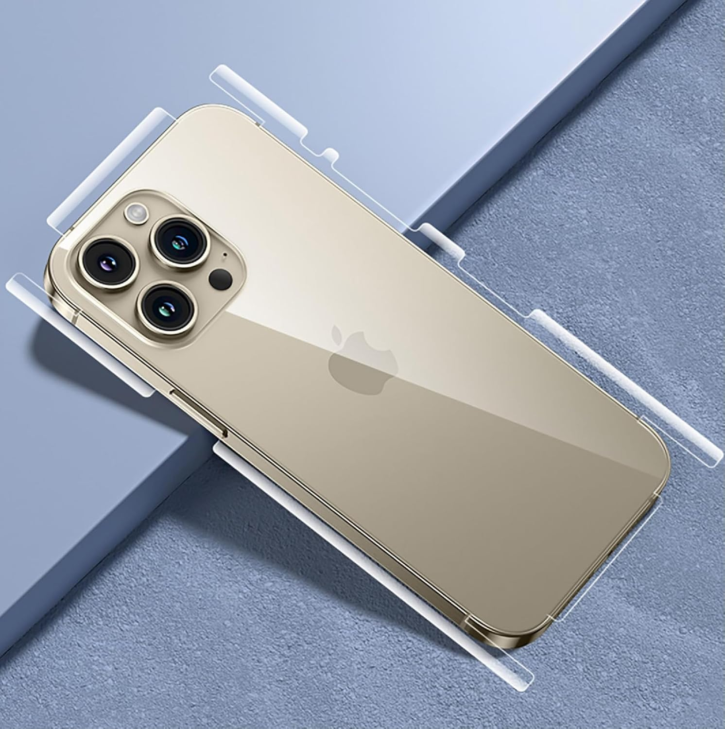 GIOPUEY[3 Pack Back Protector Compatible with Iphone 17 Pro, Iphone 17 Pro Back Protector Film, Soft TPU, Thin, High Transparency, Protective Border - Transparent image number 1