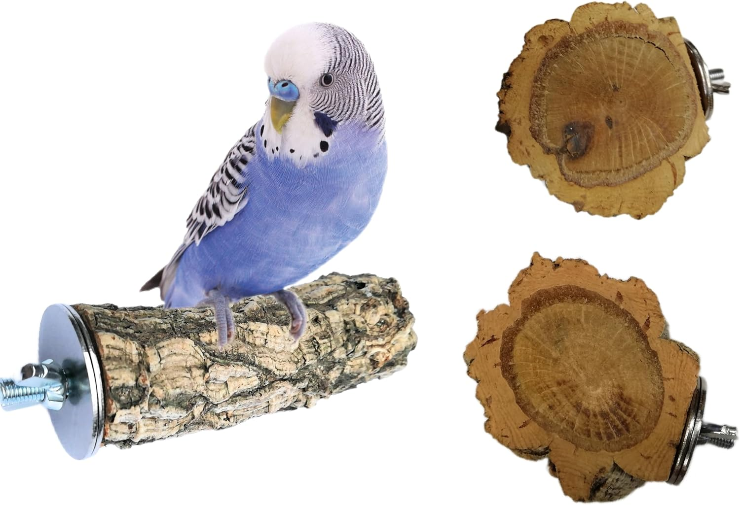 Bird Perch + 2 Seating Boards from the Cork Oak for Small Birds