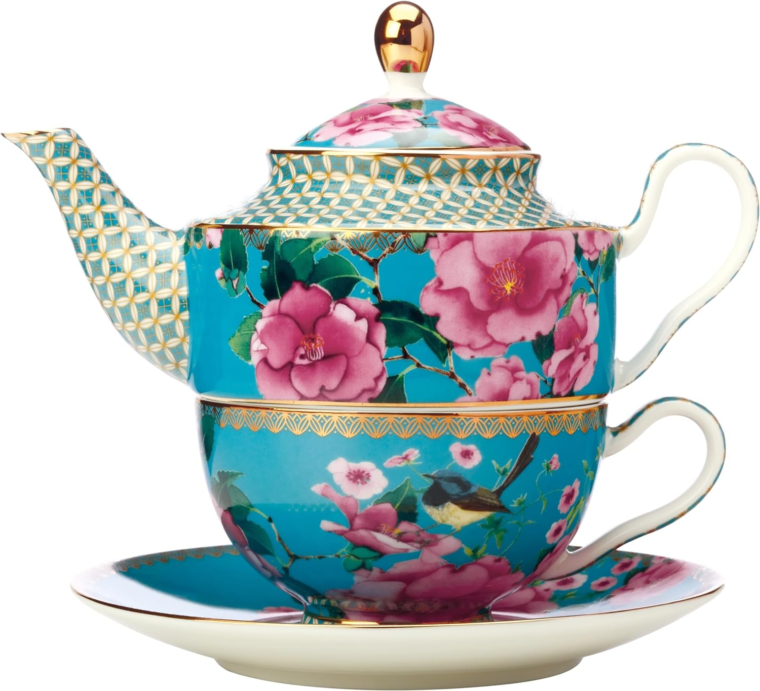 Maxwell & Williams Teas & C'S Silk Road Tea for One with Infuser 380ML Aqua Gift Boxed image number 4
