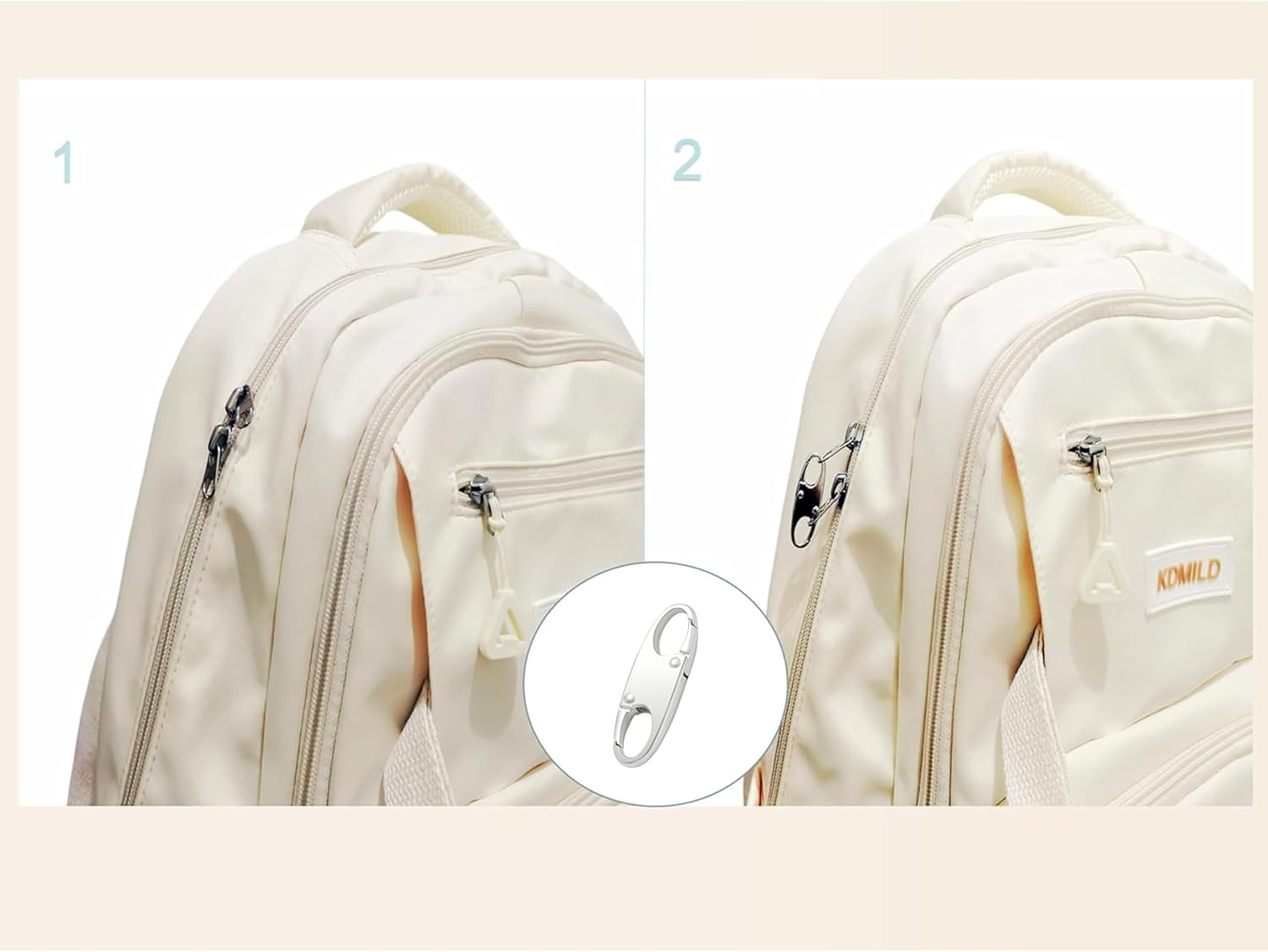 Fokmuaex 8PCS anti Theft Zipper Clips, Double Zipper Replacement Accessories for Luggage, Backpacks, Travel Gear - Enhanced Security & Durability image number 1