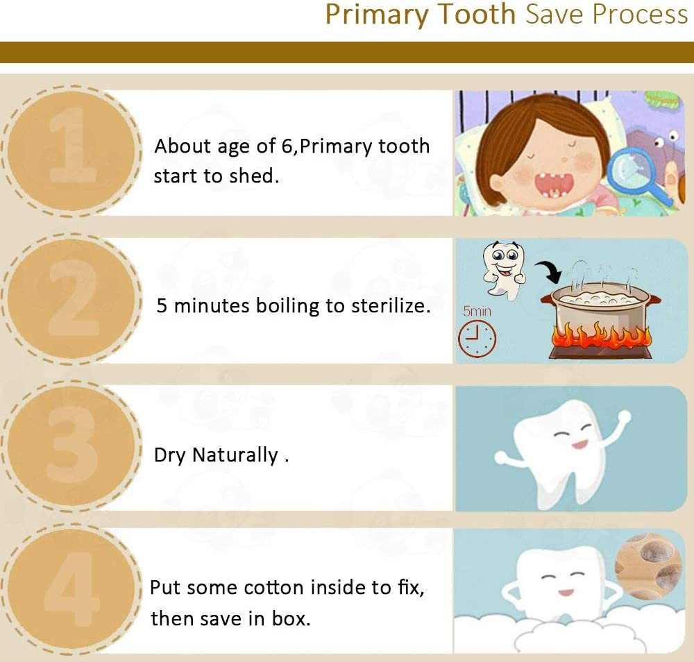 PAMBO Baby Tooth Fairy Keepsake Box | Child Tooth Saver & Holder Gift Box for Girls