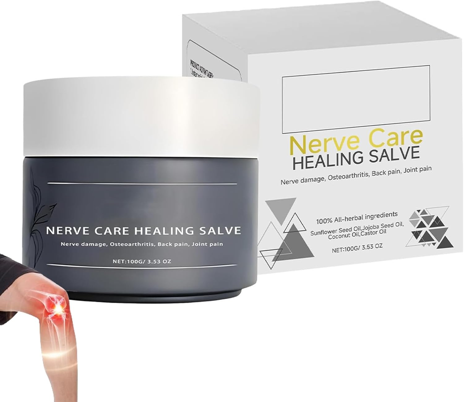 Elycura Nerve Care Healing Salve, Elycura Cream, Neuro Relief, Effective Relieffor Back, Neck, Hands, Knees (1Pcs)