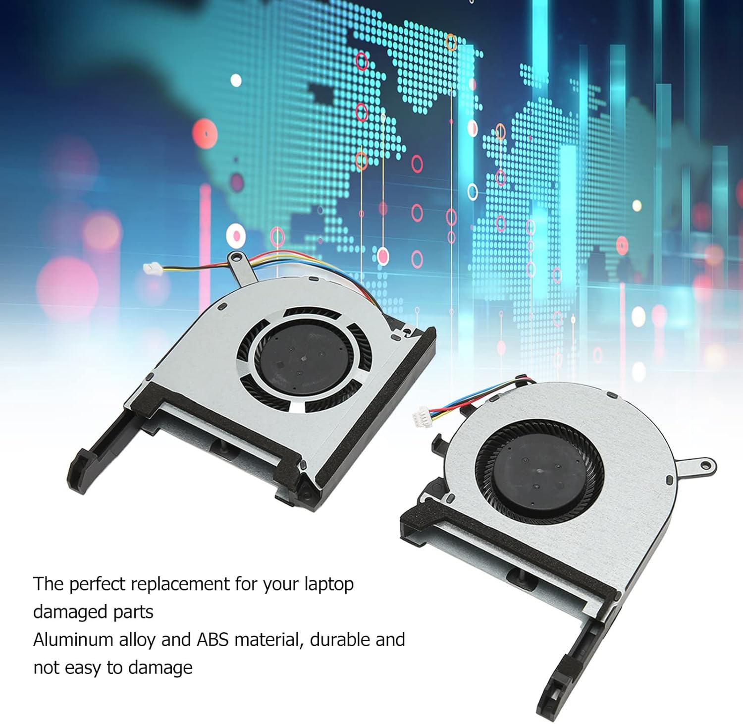 Laptop Cooling Fan for ASUS TUF Gaming A15 FA506 IV FA506IU FA506IH FX506IU FX506LH, 4 Pin CPU GPU Cooling Fan,Small Lightweight Cooling Fan Replacement, Easy to Install And