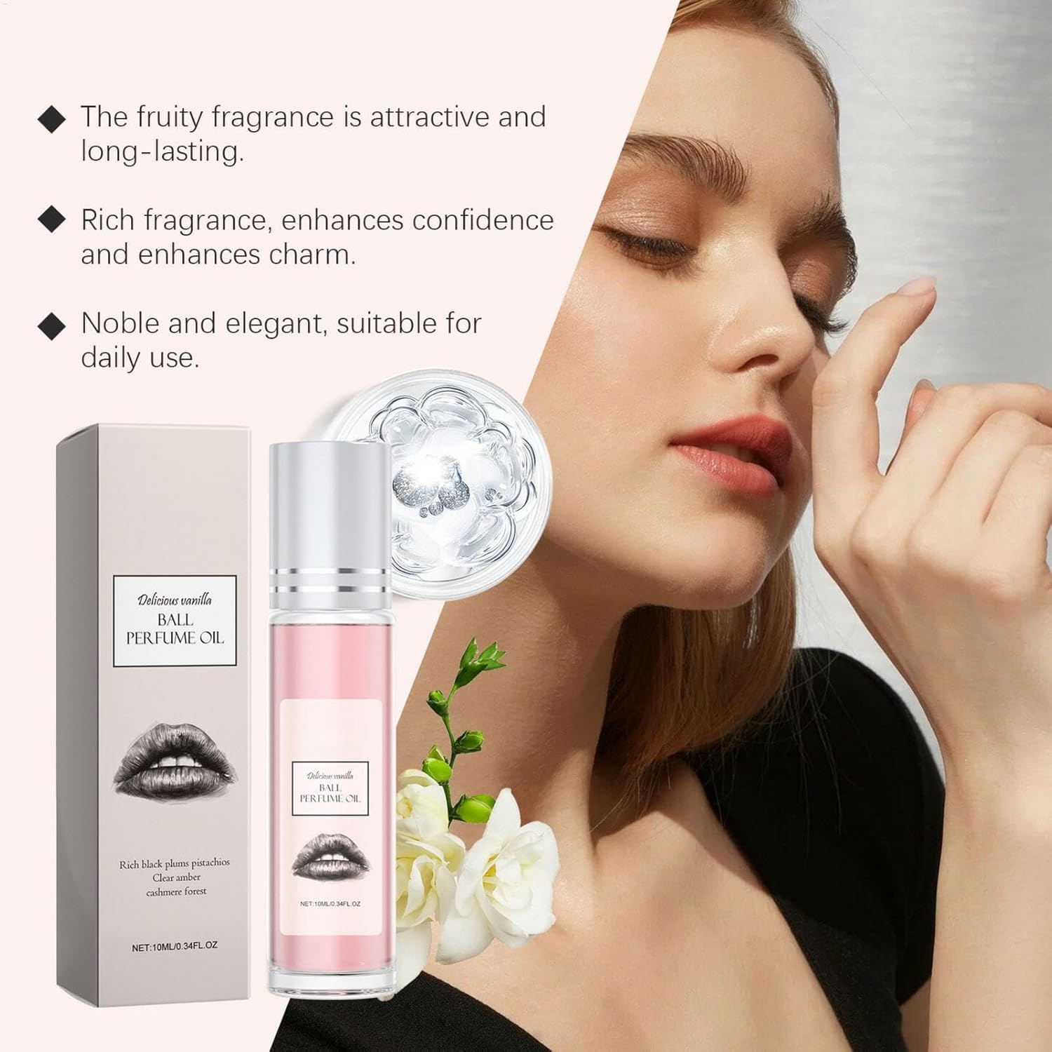 Yupeuooe Rollerball Perfume Women | 10Ml Oil Body Perfume,Long-Lasting Oil Roll- Fragrance, Refreshing Body Rollerball Perfume for Holiday Birthday image number 1