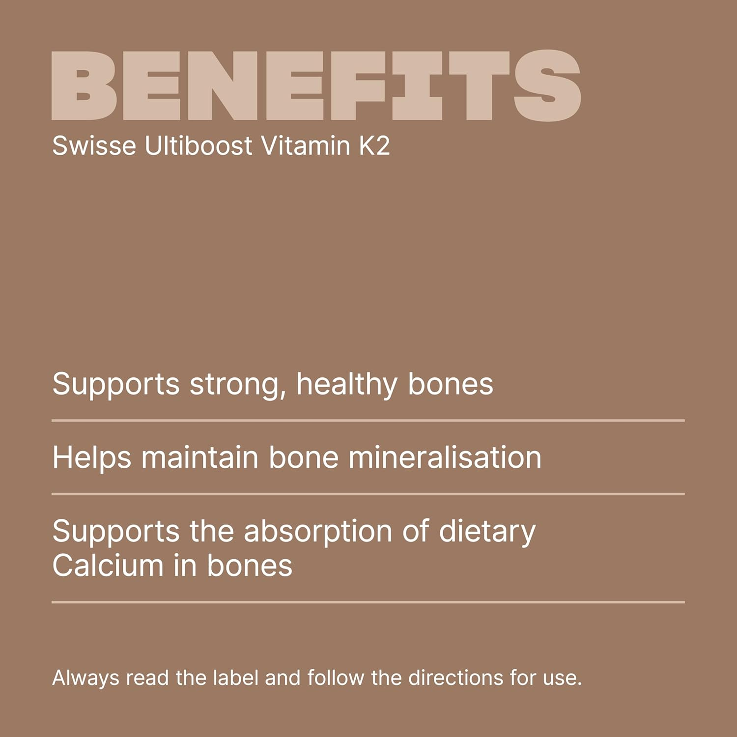 Swisse Ultiboost Vitamin K2 60 Capsules image number 3
