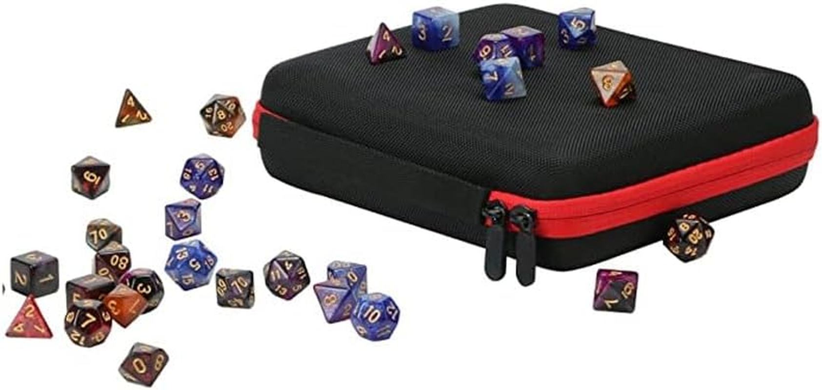 ZIENVE DND Dice Case with Removable Slotted Tray, Dice Storage Case for Dungeons and Dragons RPG MTG Table Games image number 1
