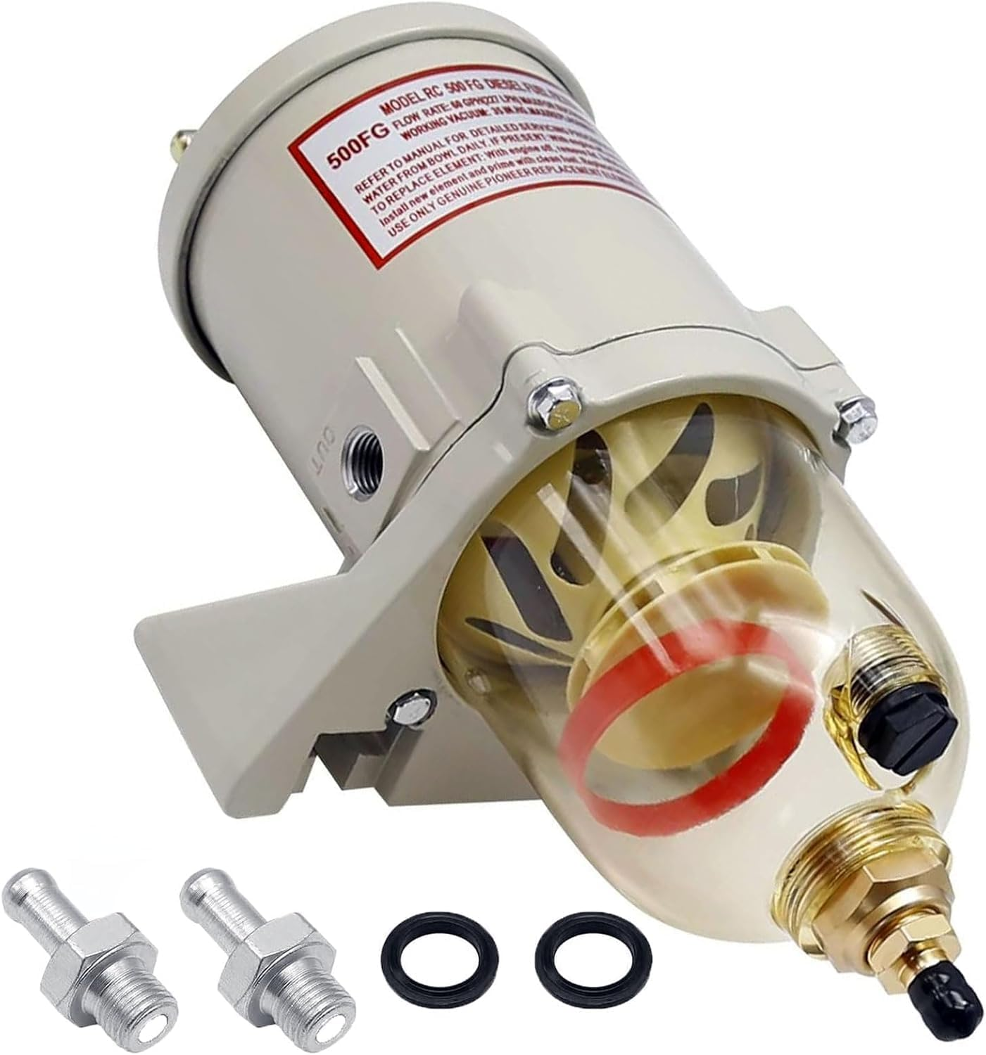 500FG Diesel Fuel Filter Boat Water Separator Fuel Filter 500FH for Turbine Marine Engines/Trucks Diesel Engine Oil-Water Separator image number 4