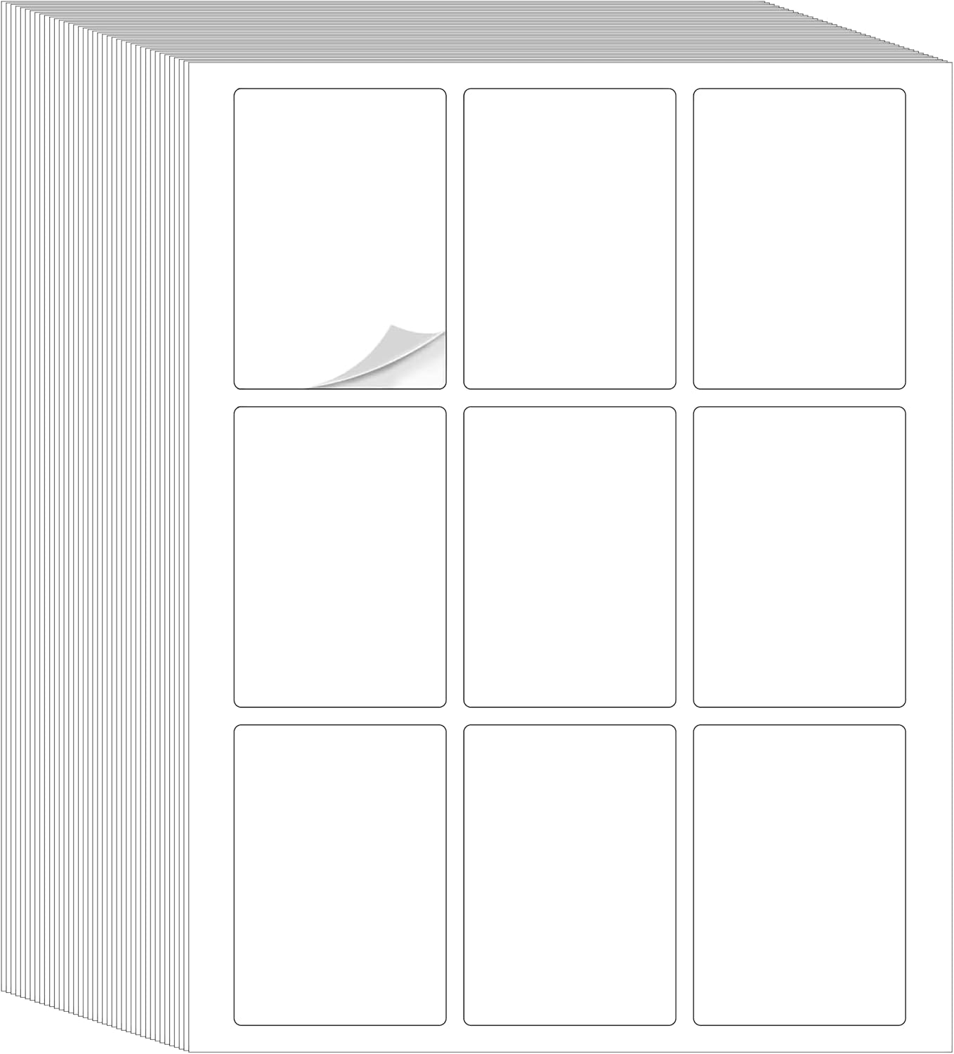 Blank Stickers for Playing Cards - Print Your Playing Cards - 360 Labels Sticker Paper for Laser/Ink Jet Printers (3.35" X 2.36") 40 Sheets image number 1