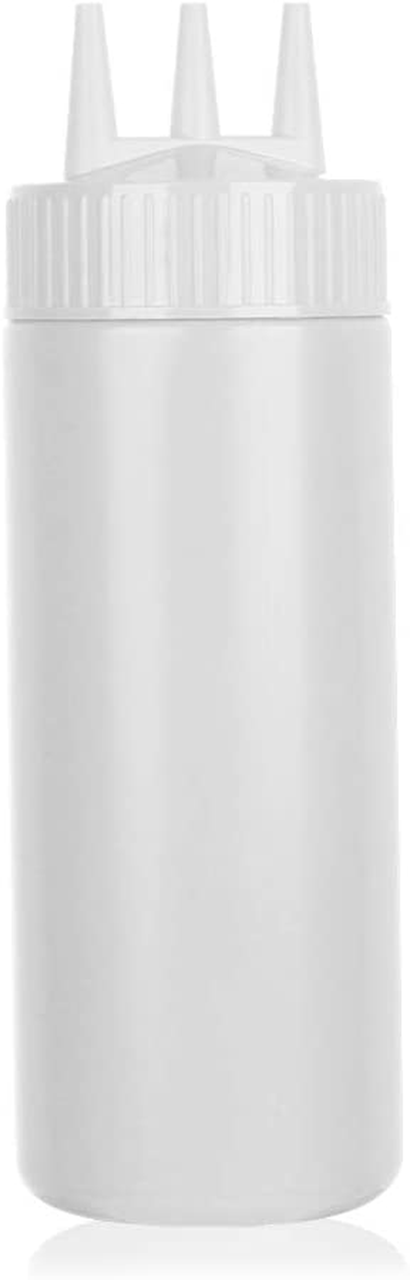 Beyonday 3Pcs Seasoning Bottles - 3 Hole Squeeze for Ketchup, Mustard, Dressing, Salad or Sauce (16Oz, White)