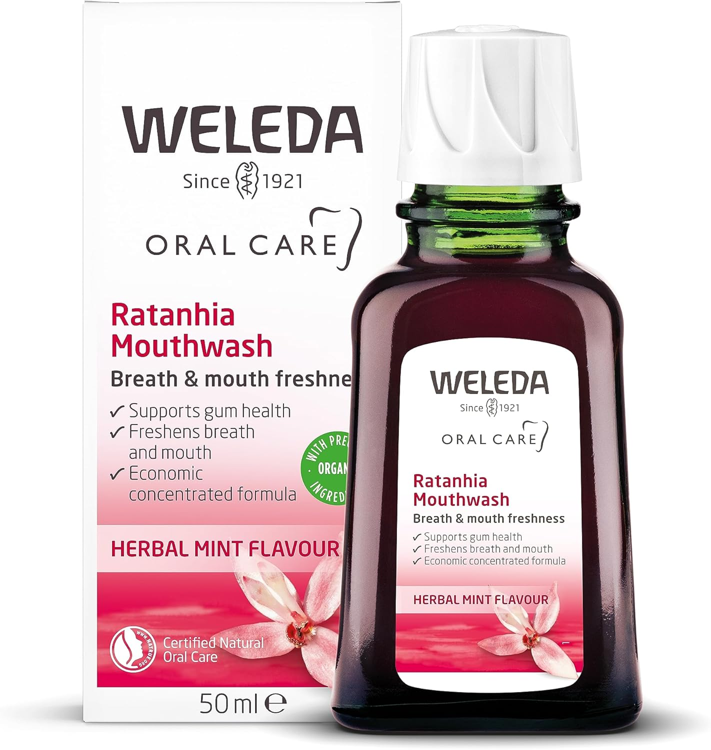 WELEDA Ratanhia Mouthwash Concentrate 50Ml | Refresh Breath | Strengthen Sensitive Gums image number 3