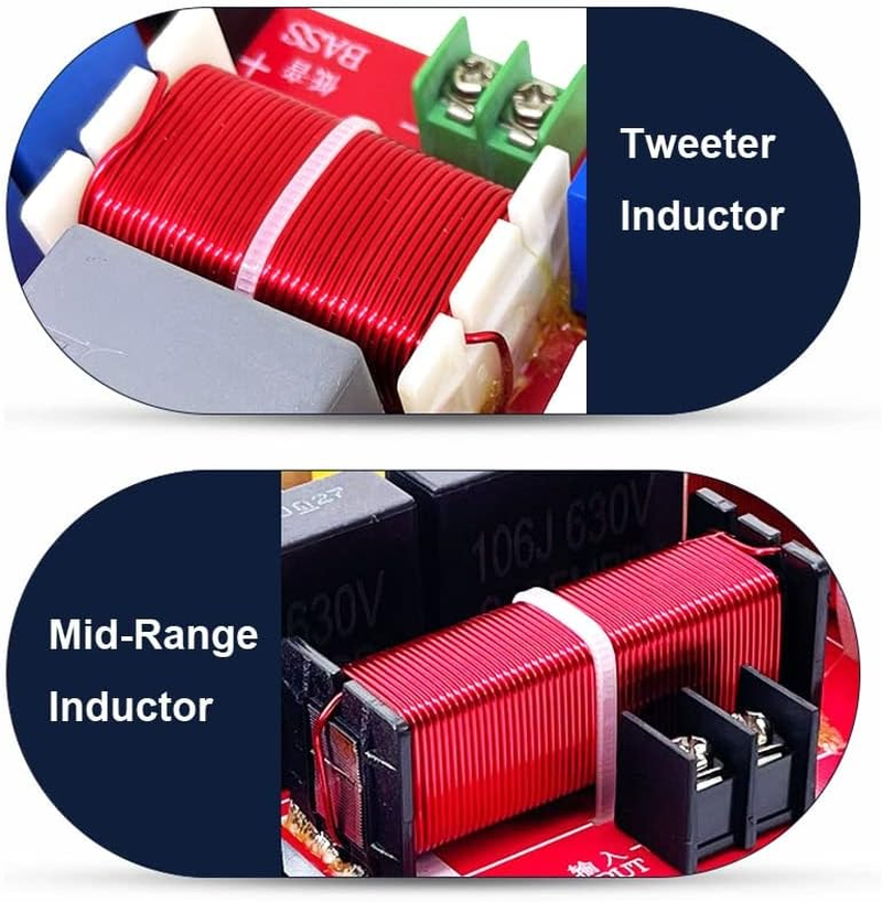 HOOCI 2PCS 4 Way 450W Stage Speaker Crossover Filters Home Theater Hifi Stereo 4Unit Circuit Stereo Audio Frequency Divider image number 6