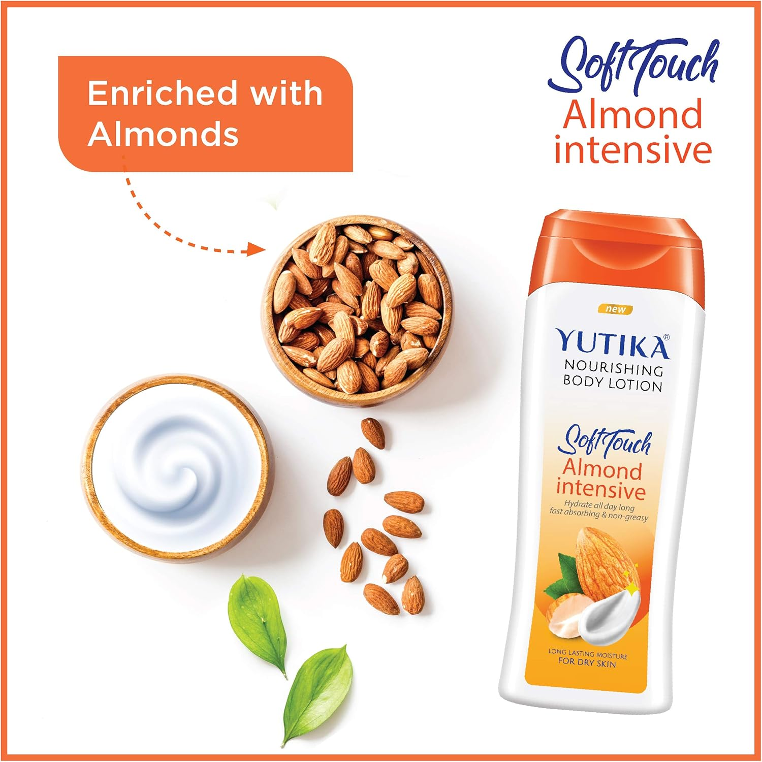 Yutika Nourishing Soft Touch Body Lotion Almond Intensive 300Ml (Pack of 2) image number 6