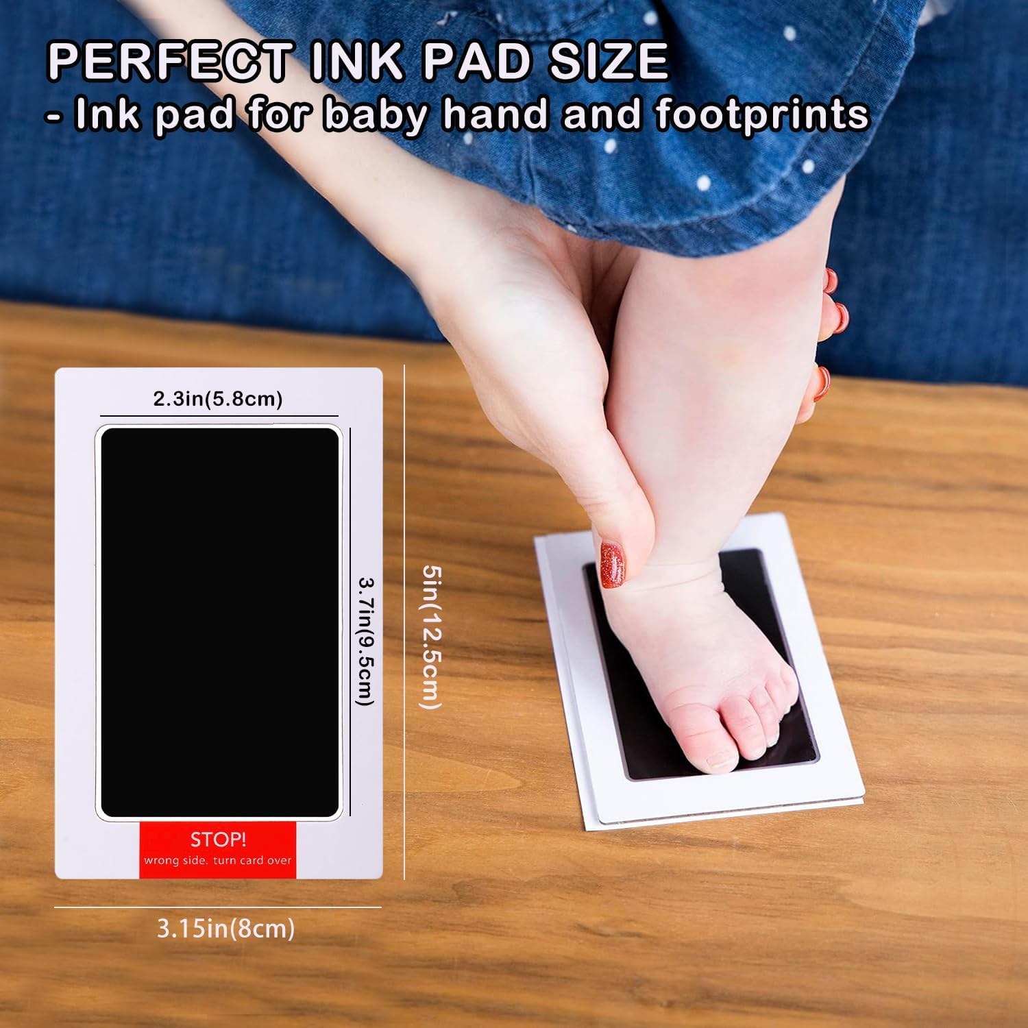 12-Pack Imprint Cards & 6 Baby Handprint Ink Pads, Inkless Hand and Footprint Kit for Newborn Baby Gifts, Dog Paw Print Kit, Dog Nose Print Kit, Baby Foot Printing Kit