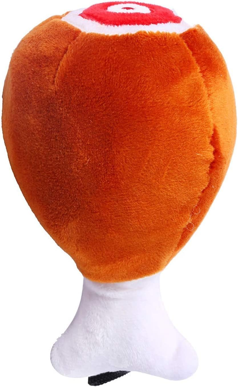 Chicken Leg Plush Pet Toy Puppy Dog Cat Squeak Chewing Interactive Toy Pet Training Supplies Molar Interactive Play Scratch Squeaky Chew Toy for Pets