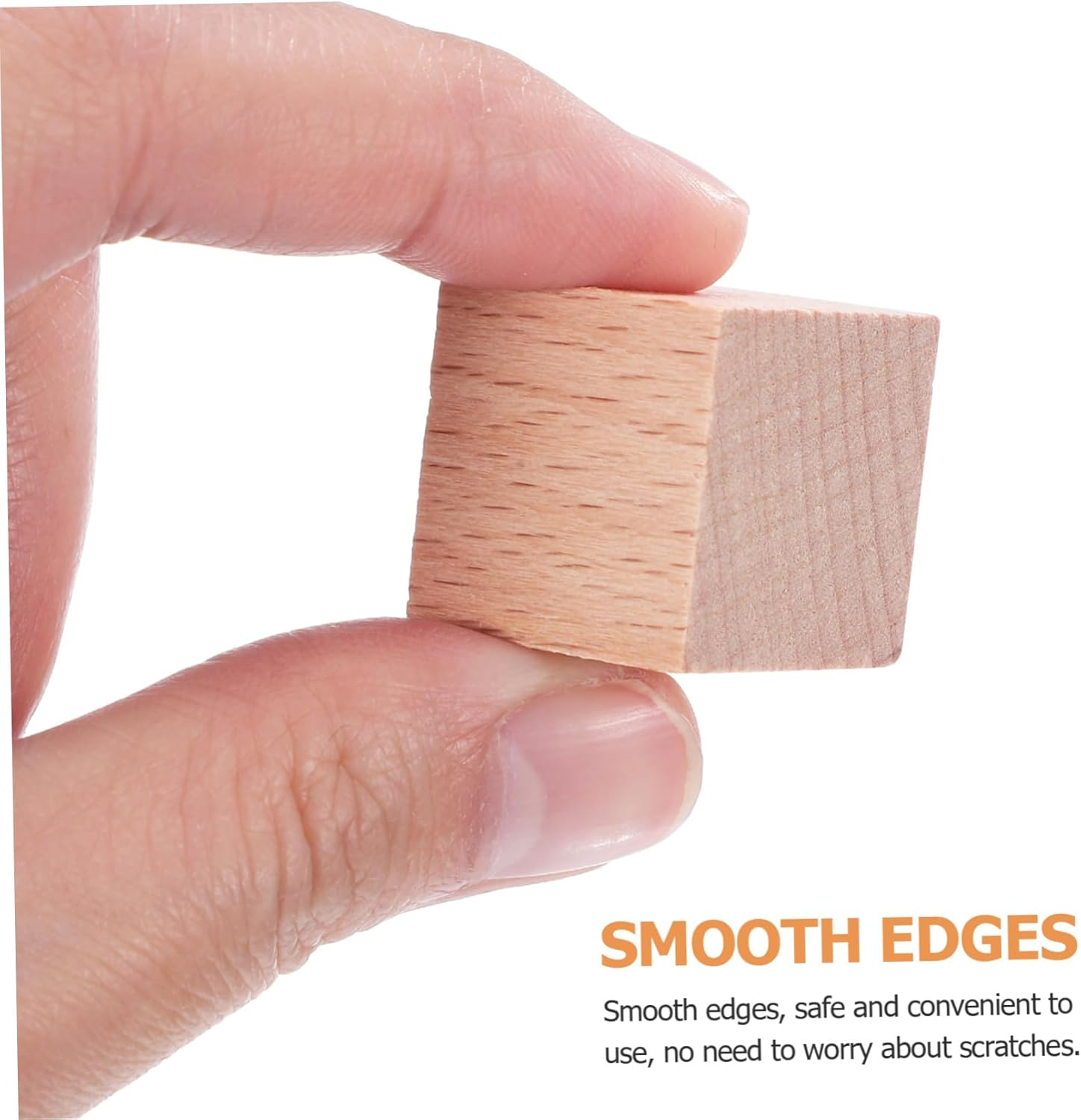 Garneck 100 Pcs 2 Inch Unfinished Wooden Blocks - Solid Wood Square Cubes for Arts - Crafts Projects and Puzzle Making image number 4