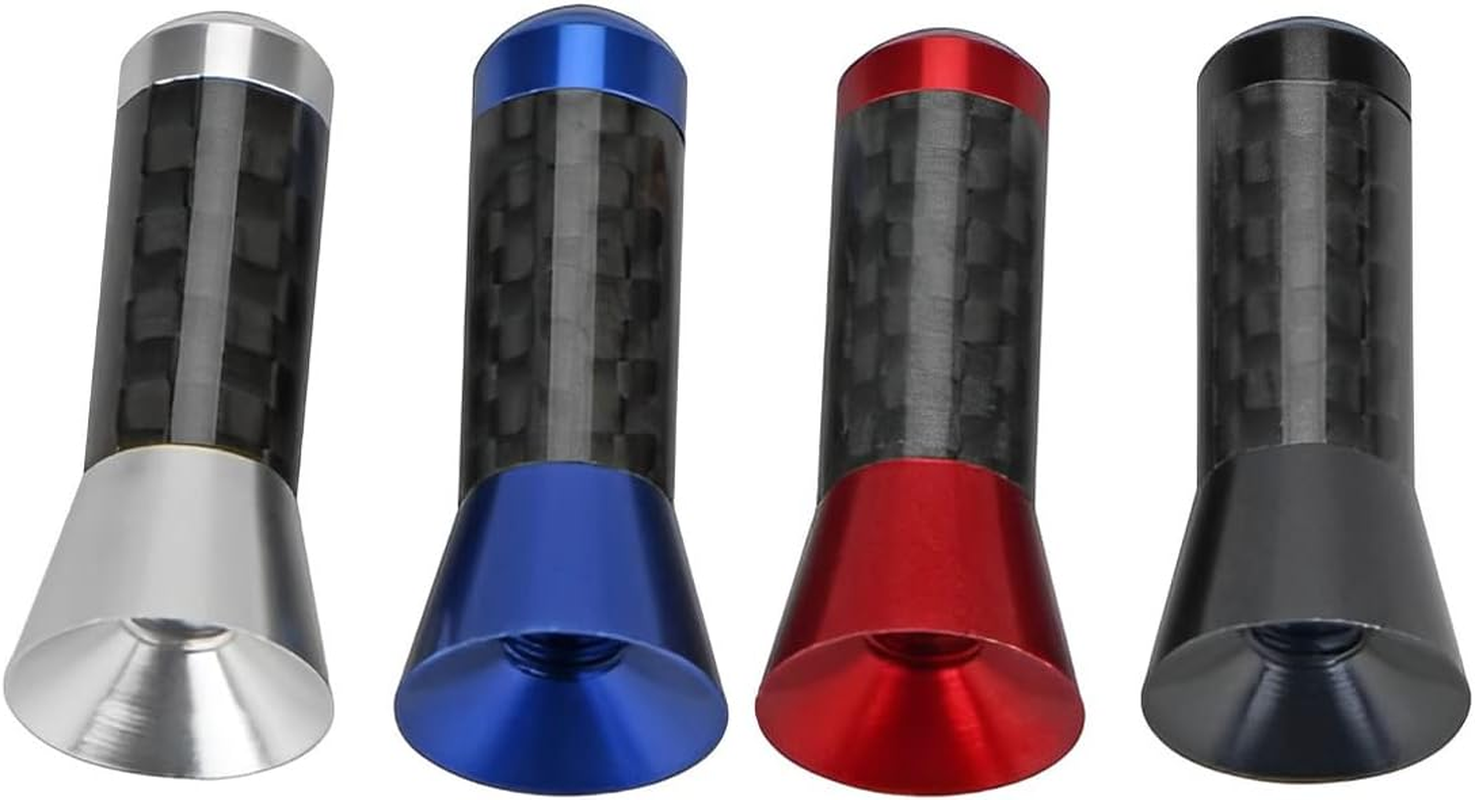Car Short Antenna, 3.5Cm Aerial Universal Car Stubby Antenna, Carbon Fiber Car Mini Antenna with Aluminum Alloy Threading, Auto Replacement Accessories for FM AM Radio Reception (Blue) image number 5