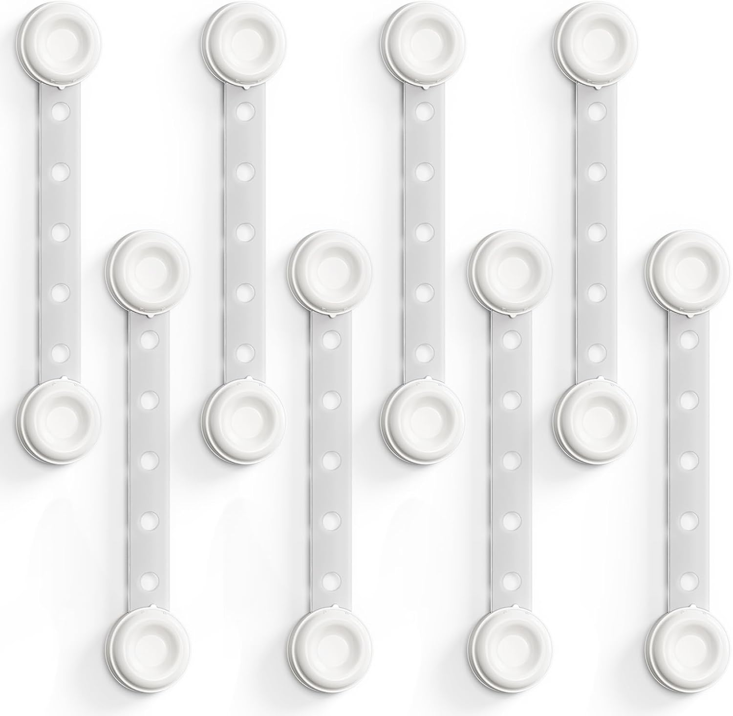 Child Safety Cabinet Locks 8 Pack Baby Proof Cabinet Lock Easy Install with 3M Adhesive No Screws Drilling, Multi-Purpose Latches for Drawers, Doors, Kitchen, Ovens, Toilets