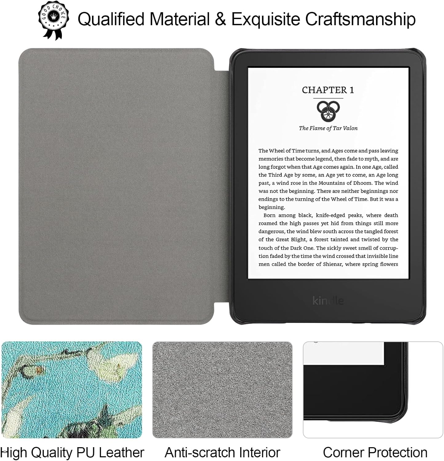 WALNEW Case for 6&rdquo; All-New Kindle 11Th Gen 2024/2022(Model No. C2V2L3/RS23CV), Slim Lightweight Protective Cover with Auto Wake/Sleep Only for Kindle 2024/2022 Released image number 4