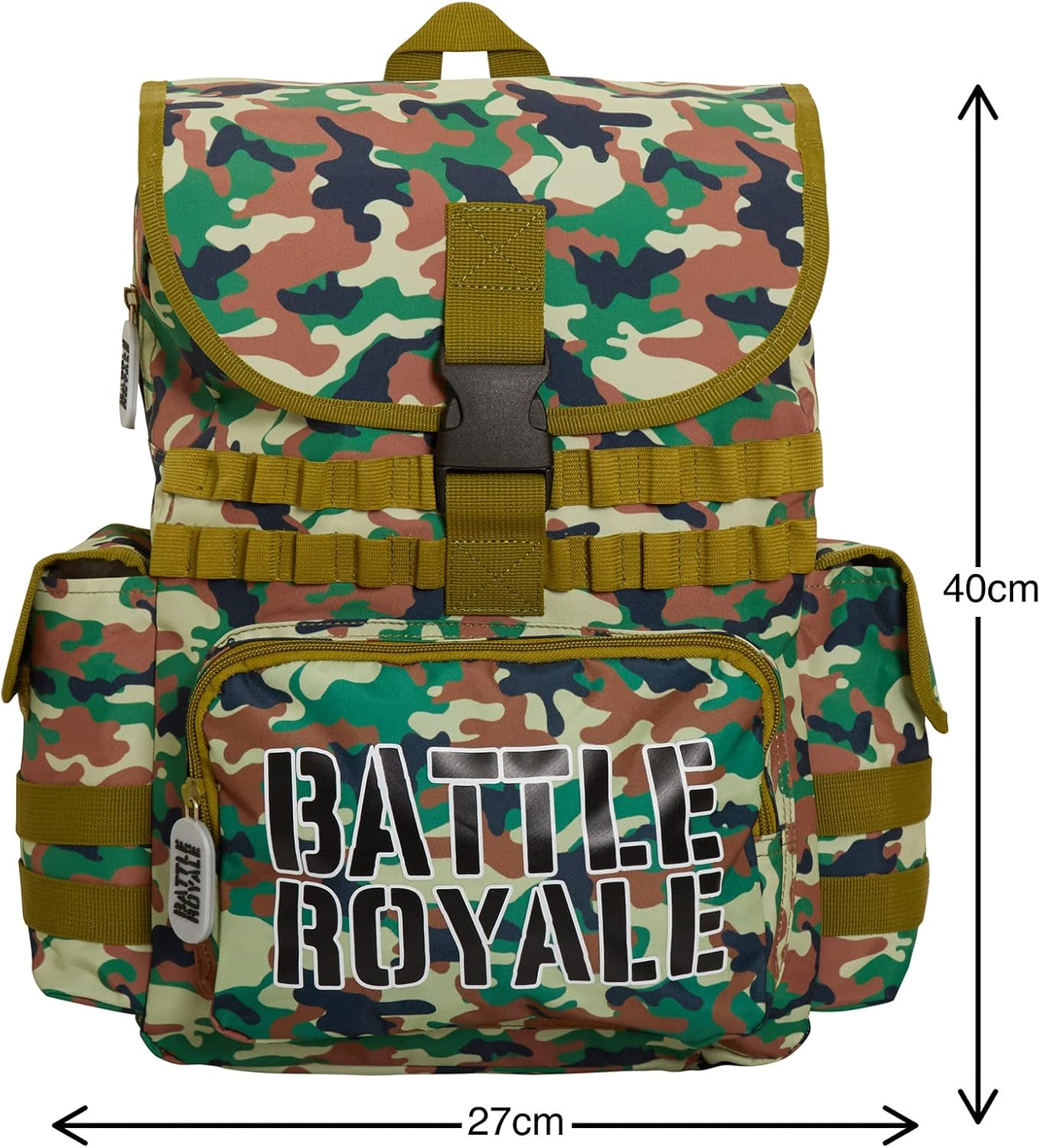Battle Royale Official Backpack for Back to School Boys Large Camouflage Rucksack Camping Scoutts and Cubbs Kids Travel Back to School Gaming Bag with Bottle Holders Gamer Satchel Duffle Bag image number 2