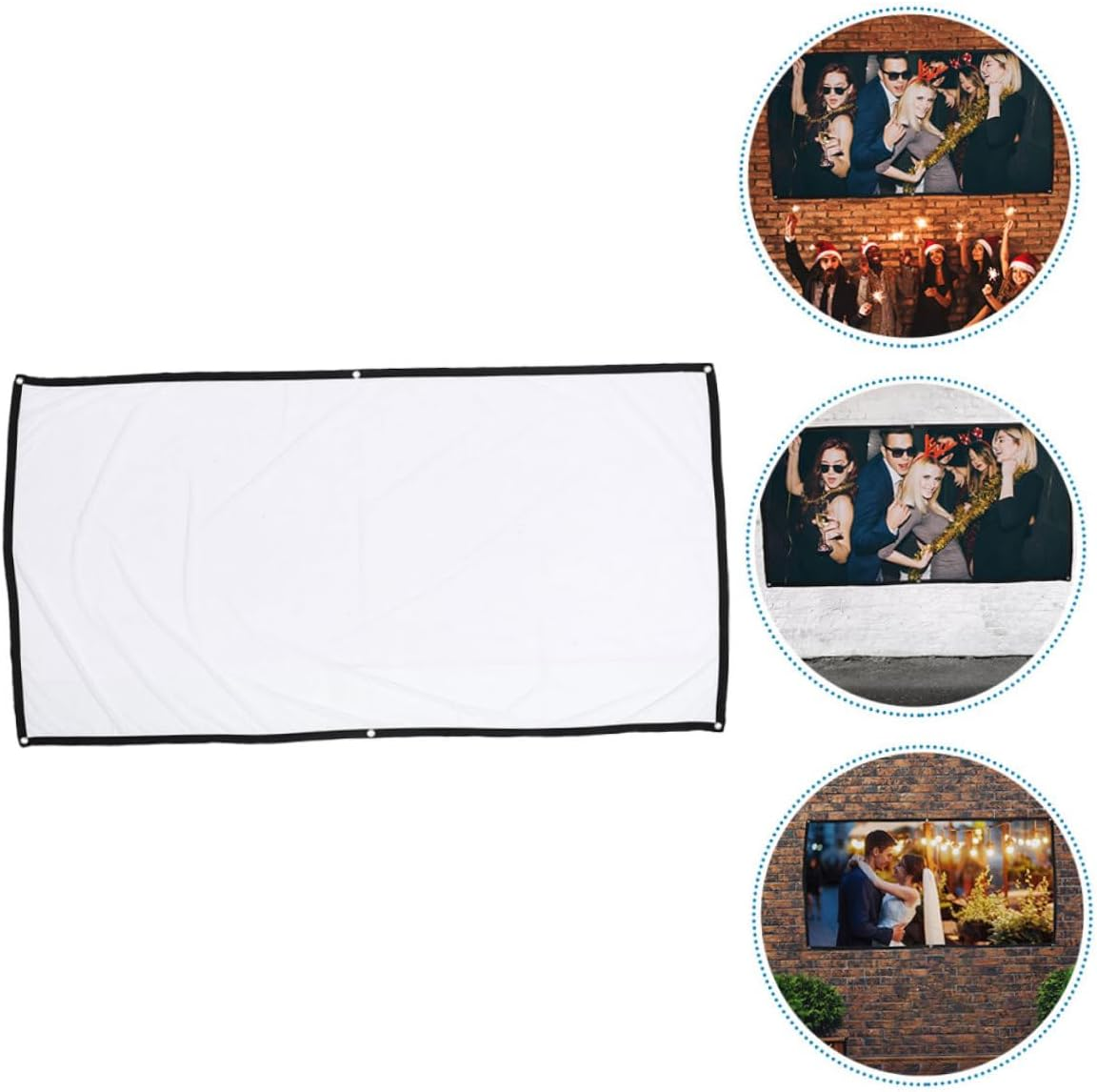 Polyester Portable Projector Screen Outdoor Indoor Movie Screen Easy to Use Carry image number 2