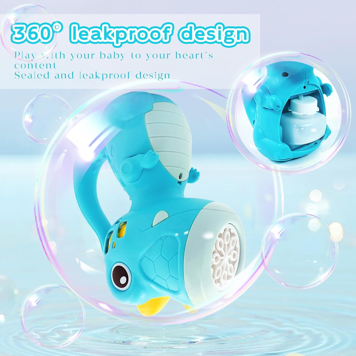 Dinosaur Bubble Machine for Kids Automatic Bubble Maker with Lights,5000+ Bubbles per Minute/Bubble Solution Included Best Summer Outdoor Dinosaur Bubble Toy for Kids Birthday Party Favors image number 3