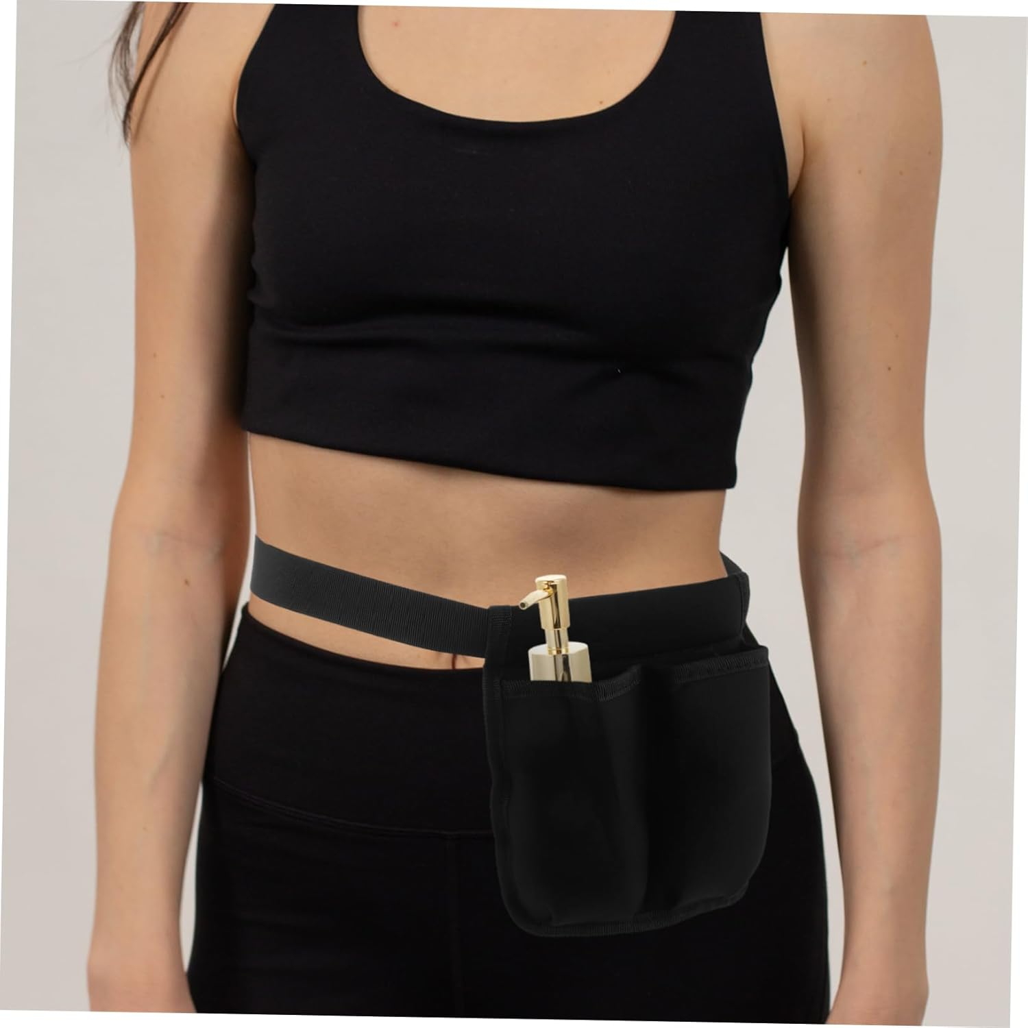 DECORNIJIA Essential Oil Organizer Belt Dual Pockets Adjustable Massage Oil Waist Pouch for Therapists for Home and Travel image number 3