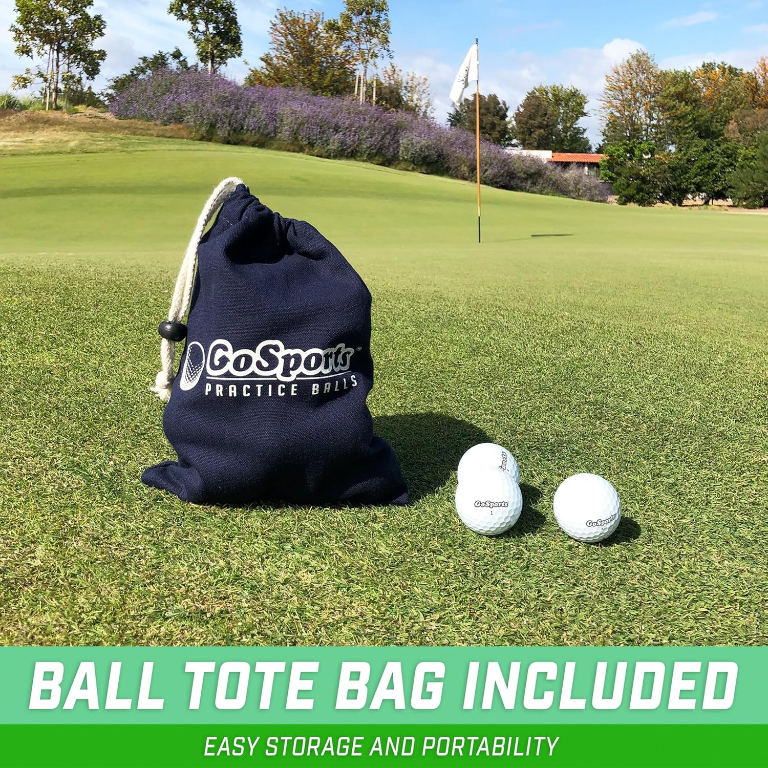 Gosports All Purpose Golf Balls for Play or Practice - 32 Pack with Tote Bag, White image number 3