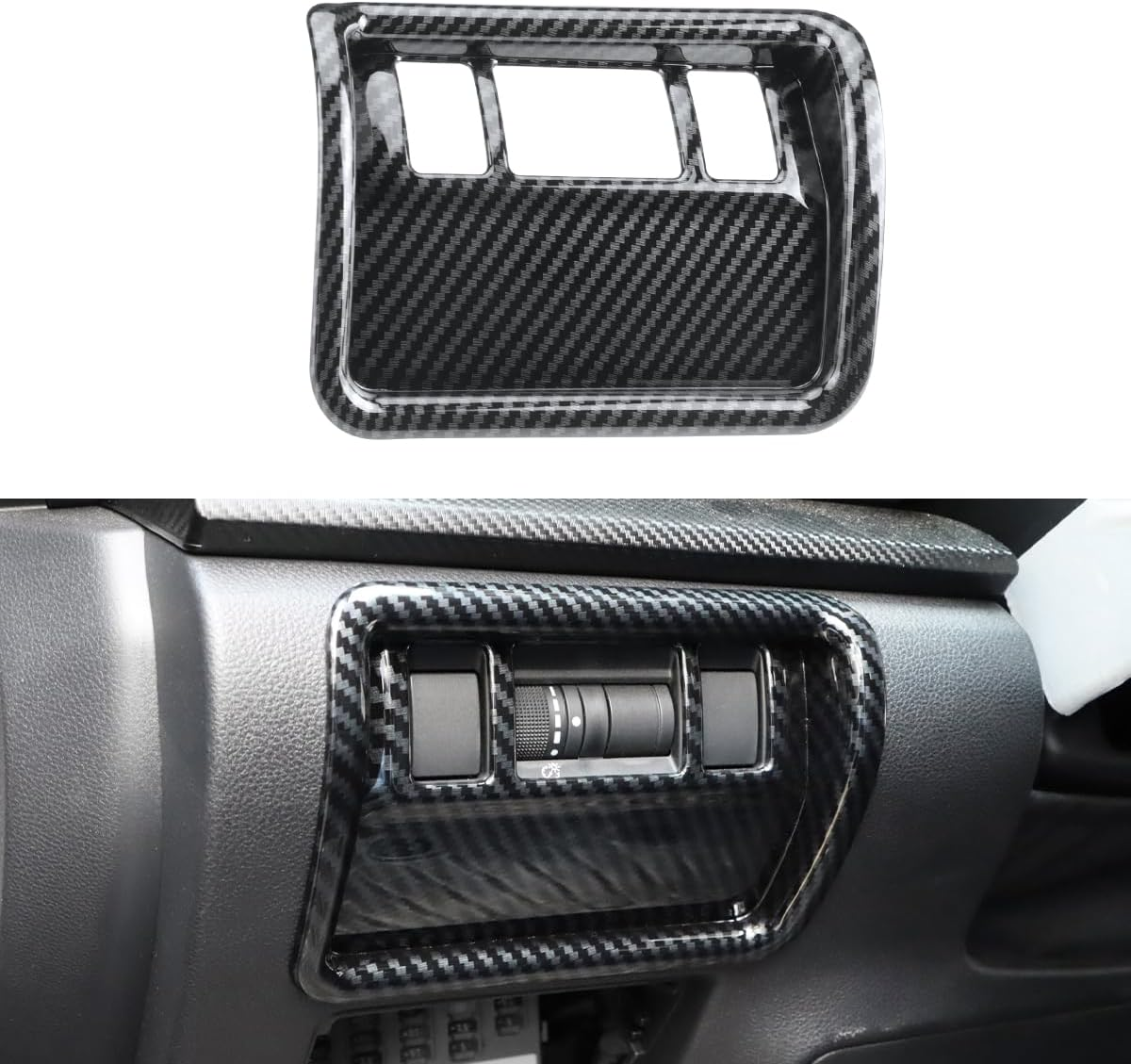 INTGET Rear Seat Armrest Cup Holder Cover for 2024 Subaru Crosstrek/2024 Subaru Impreza Accessories Carbon Fiber Car Back Center Console Water Cup Holder Panel Cover Trim(Rear Cup Holder Cover)