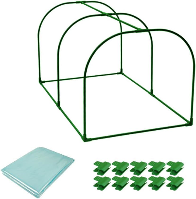 AIMALL Small Gardening Greenhouse with Insulation Film, 39.37In Pe-Coated Frame Plant Shelter for Seedlings, Anti-Freezing Rainproof Mini Green House for Flowers and Vegetables image number 6