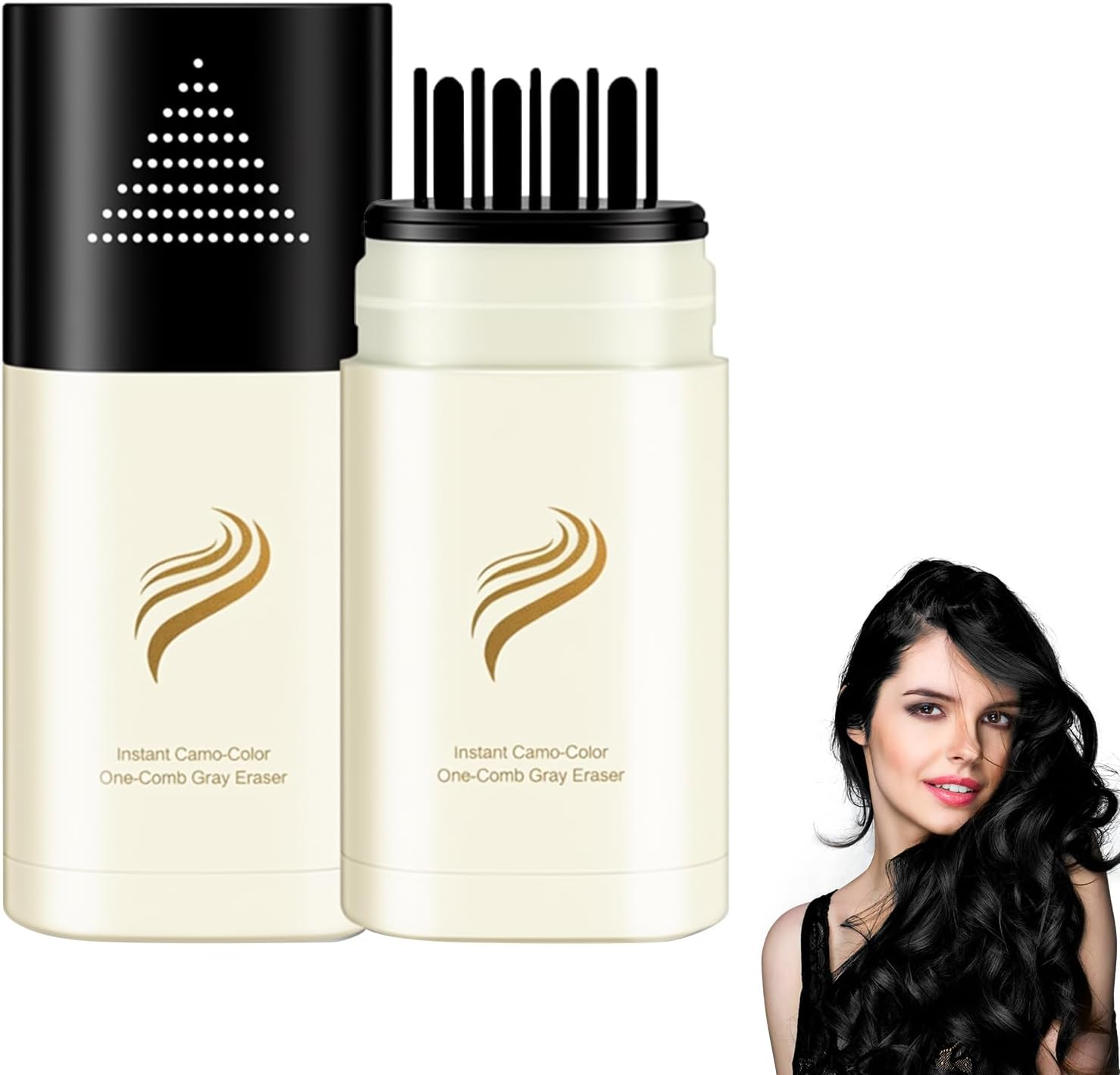 2-In-1 Hair Colour Pen & Comb - Instant Grey Hair Cover for Women & Men | Waterproof and Sweatproof Root Colour Pen for All Hair Types image number 4