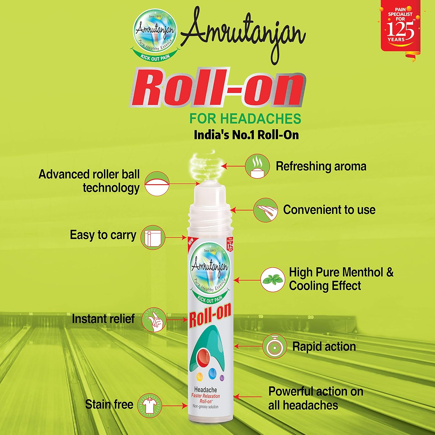 AMRUTANJAN HEAD and BODY ROLLON THERAPY KIT image number 5