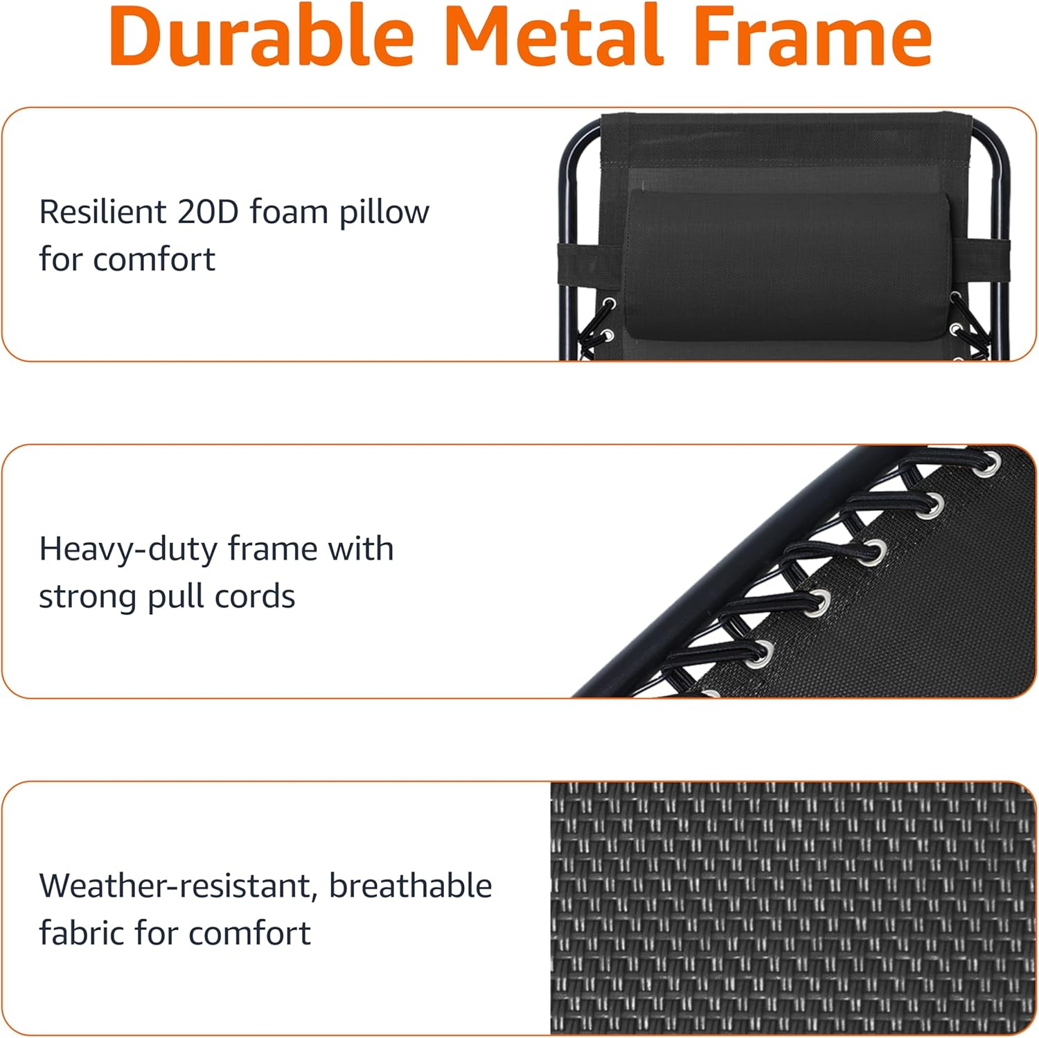 Amazonbasics Zero Gravity Chair with Side Table, Set of 2, Black - Blue image number 4