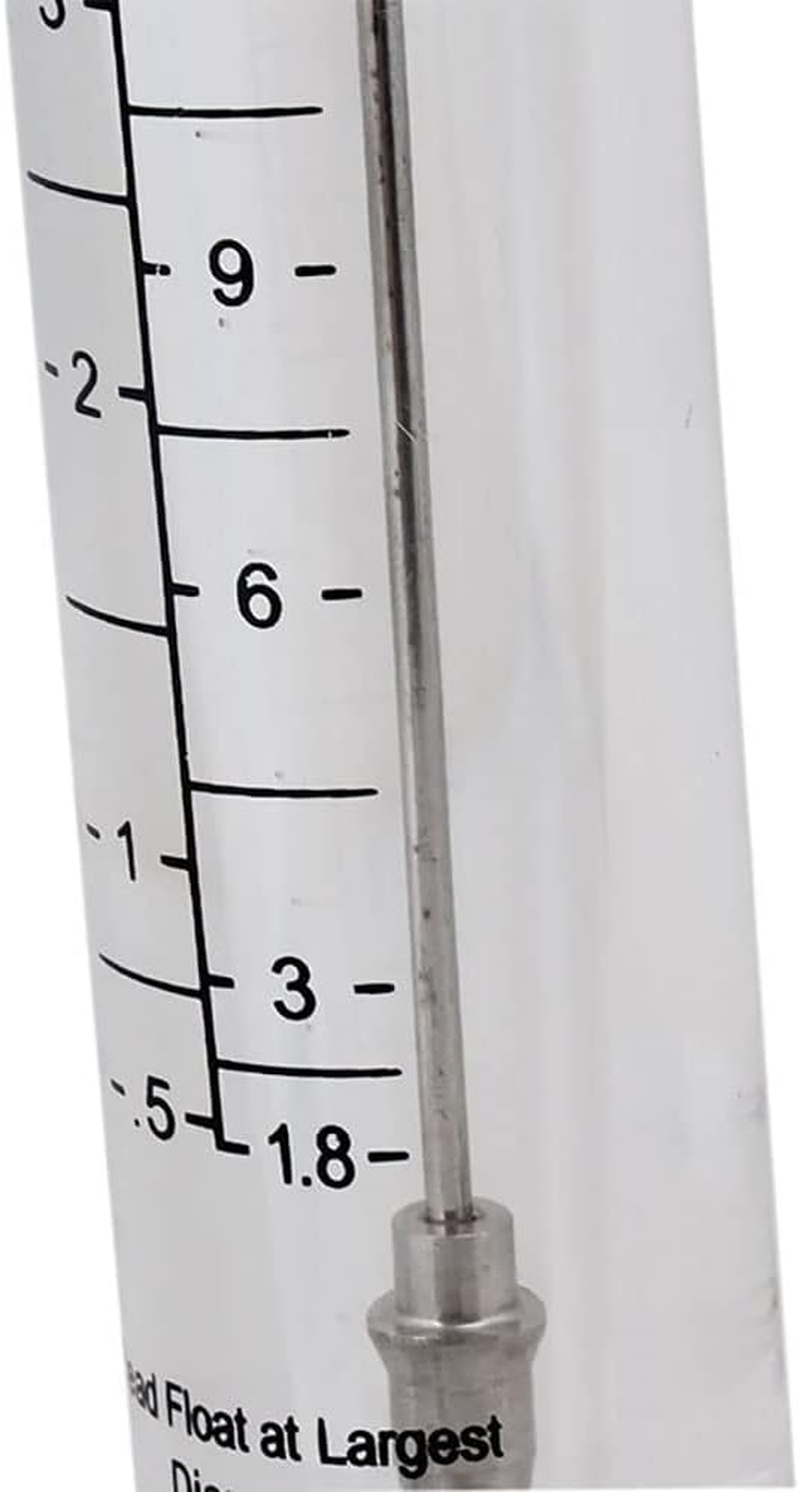 Liquid Flowmeter, LZM-15G Acrylic Tube Type Rotameter, High Accuracy Water Flow Meter, 0.05-0.5 GPM & 0.18-1.8 LPM, 1/2" Internal Thread image number 5