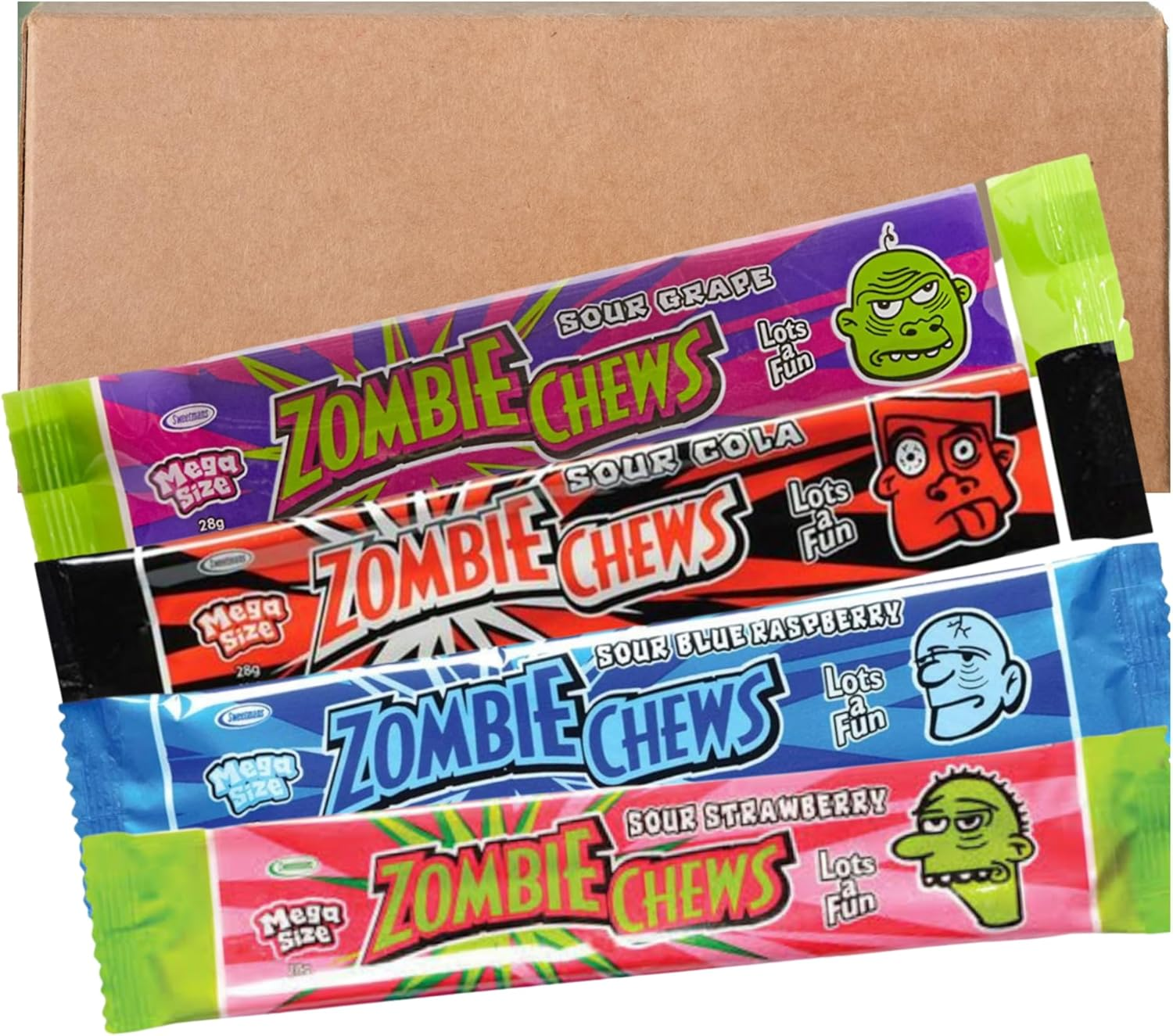 Zombie Chews Assorted Flavours - 28 Pack - Bulk Value Pack image number 2