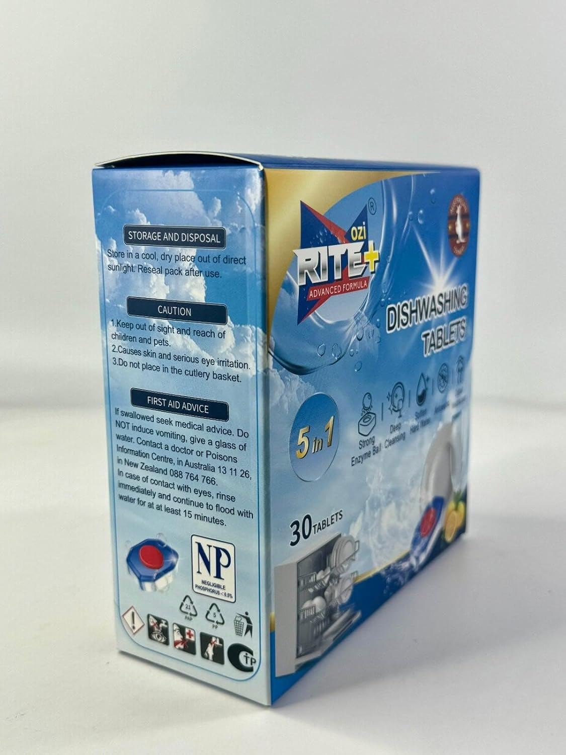 OZI RITE Dishwashing Tablets-Lemon Power Pack of 30 image number 3