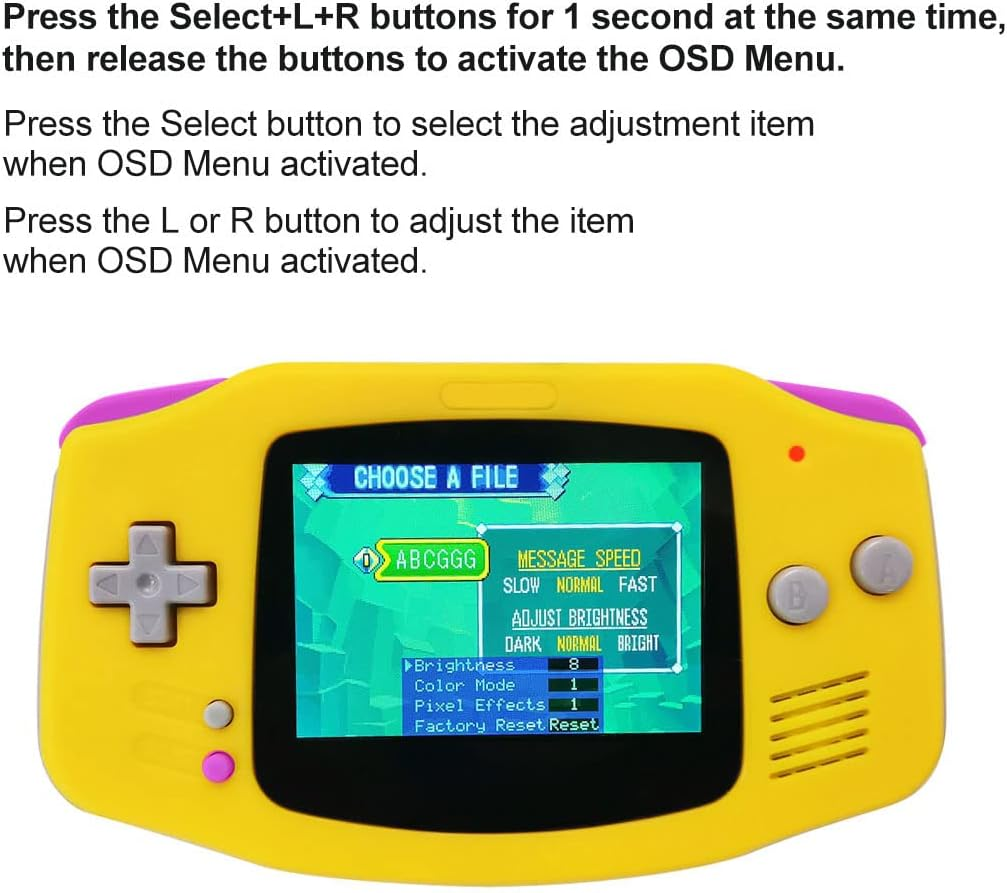 HISPEEDIDO V5 Screen Backlight Backlit LCD Replacement Mod Kits, Touch Control High Brightness IPS for GBA Game Boy Advance NO NEED CUT Shell Case Easy Installation image number 4