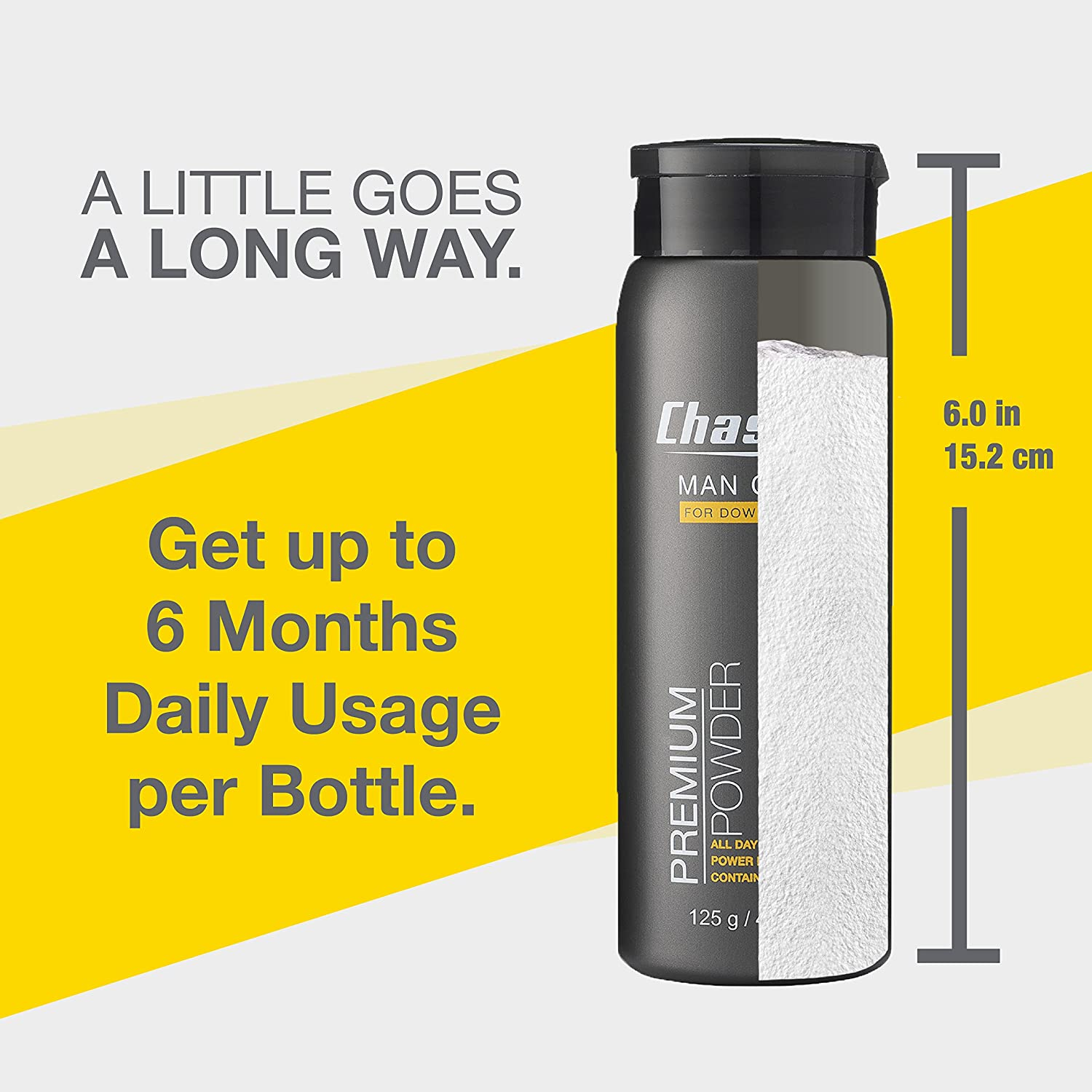 Chassis Premium Body Powder for Men, Original Fresh Scent