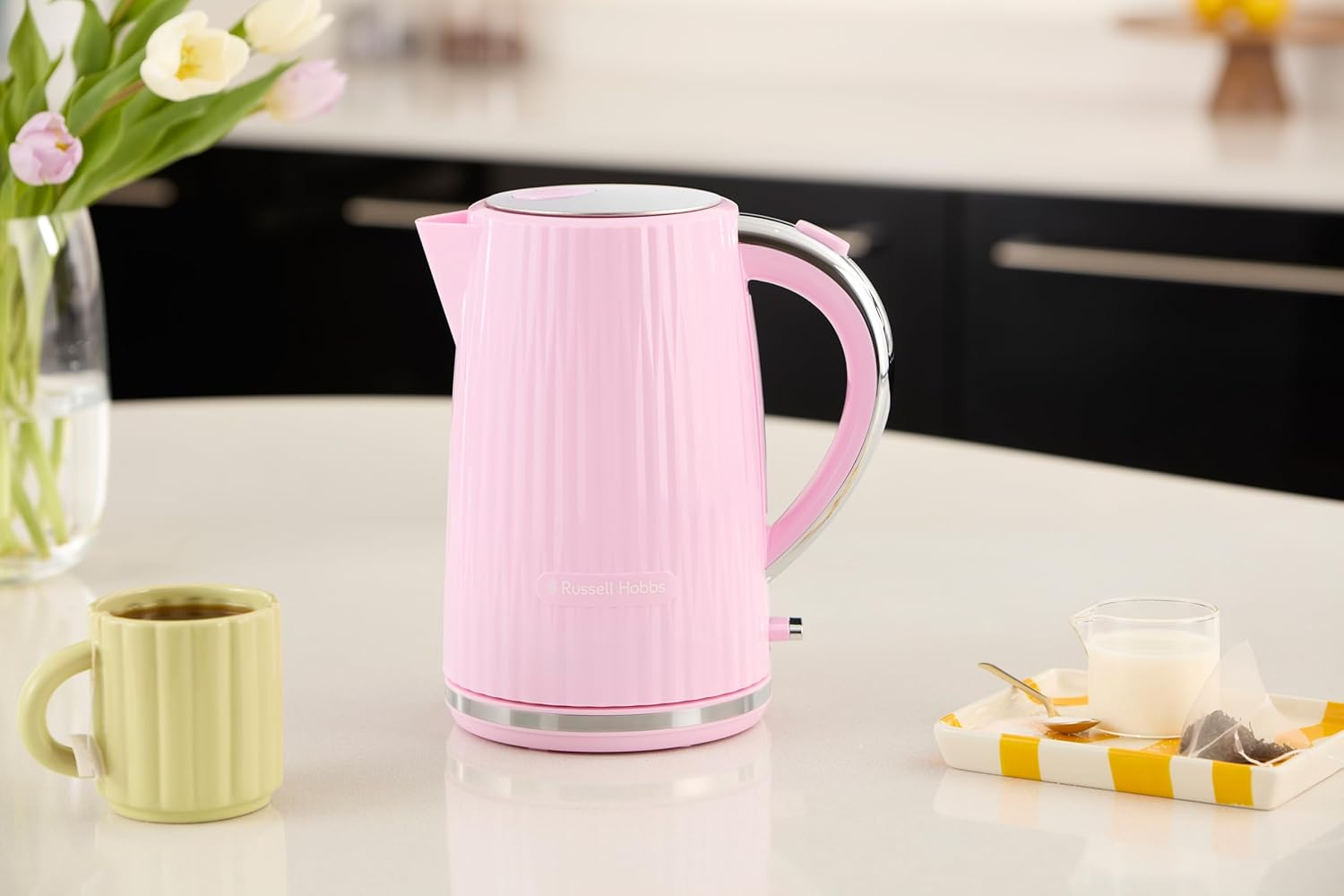 Russell Hobbs Eden 27362-70 Electric Kettle with Hot Water Tea Coffee 1.7 Litre Pressure Opening Lid Perfect Spout Removable and Washable Filter Indicator Light Raspberry 2400 W image number 2