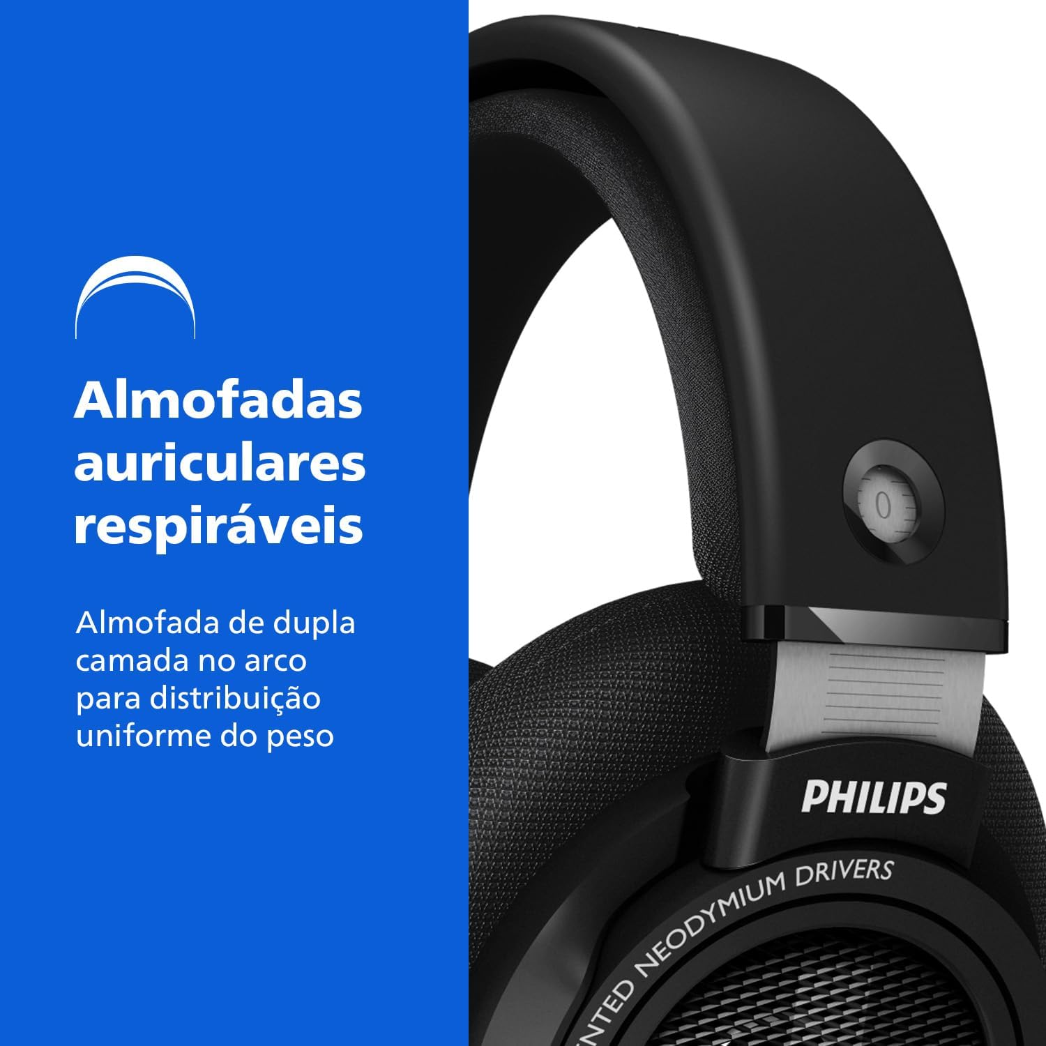 Philips SHP9500 Hifi Precision Stereo Over-Ear Headphones (Black) image number 3