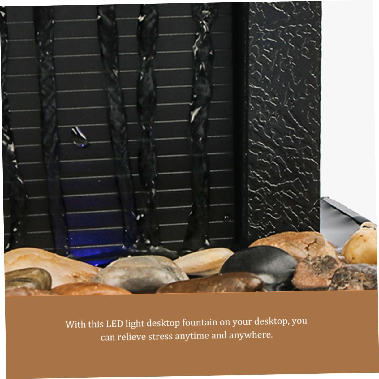 RORPOIR Small Indoor Water Fountain Led Decorative Fountain for Home Office Hotel image number 3