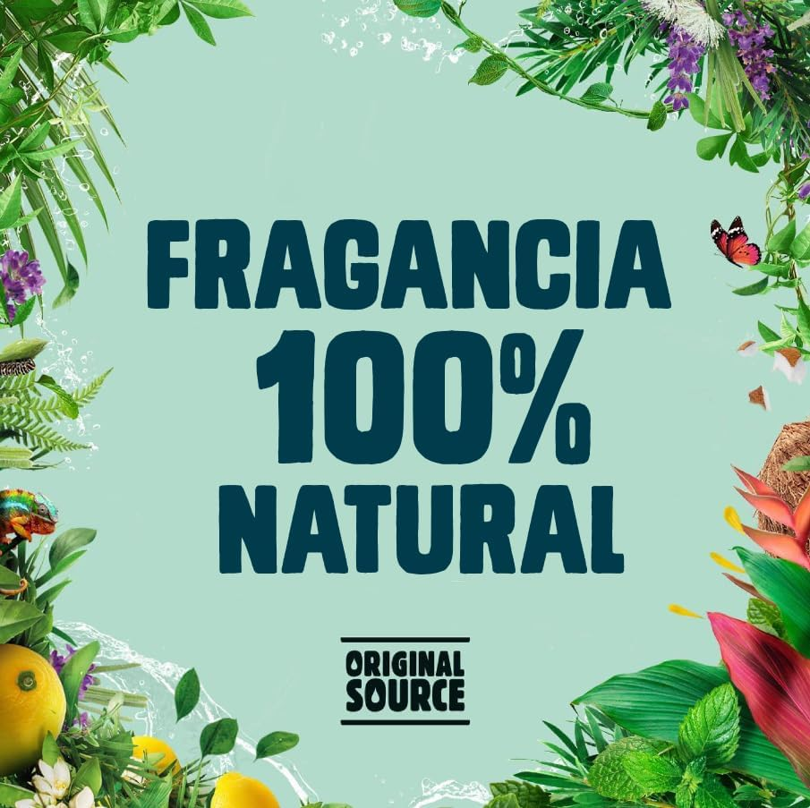 Original Source Mango Shower Gel, 100 Percent Natural Fragrance, Vegan, Cruelty Free, Paraben Free, Bulk Buy, Pack of 6 X 500 Ml