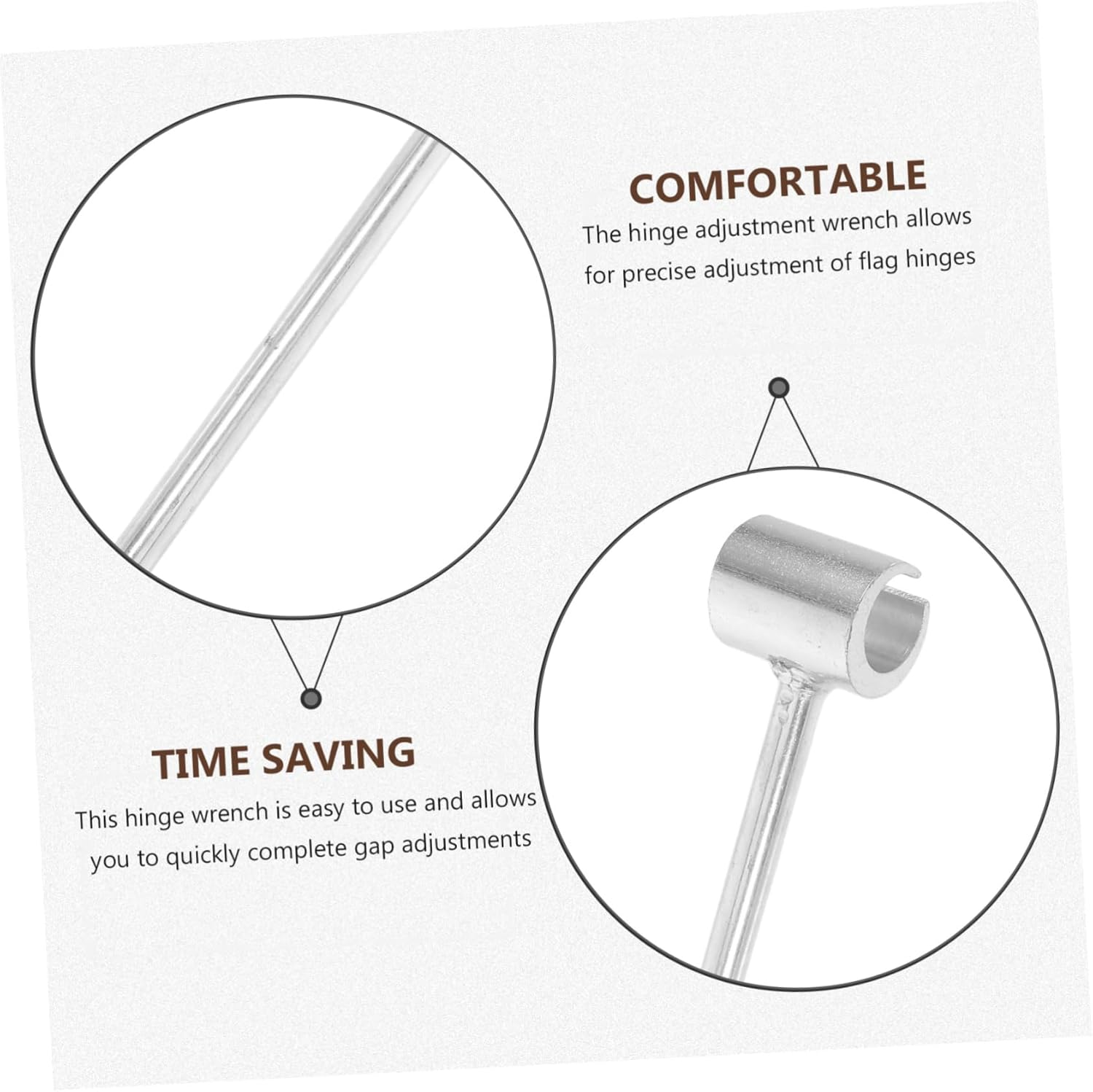 FELTECHELECTR 2Pcs Door Hinge Adjuster Dual-Head Spanner Wrench for Hinge Tailor Shop Tool image number 4