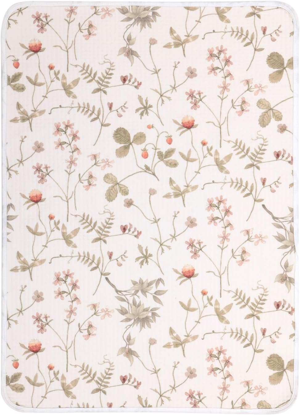 Haakaa Waterproof Changing Pad Liners, 100% Cotton, Soft & Breathable (1Pc, 19.5" X 27.5" Vintage Garden) image number 5