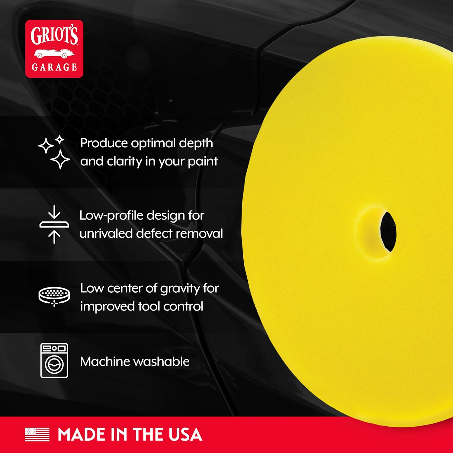 Griot'S Garage B130F6 6.5" BOSS Perfecting Foam Pads, (Pack of 2) image number 2