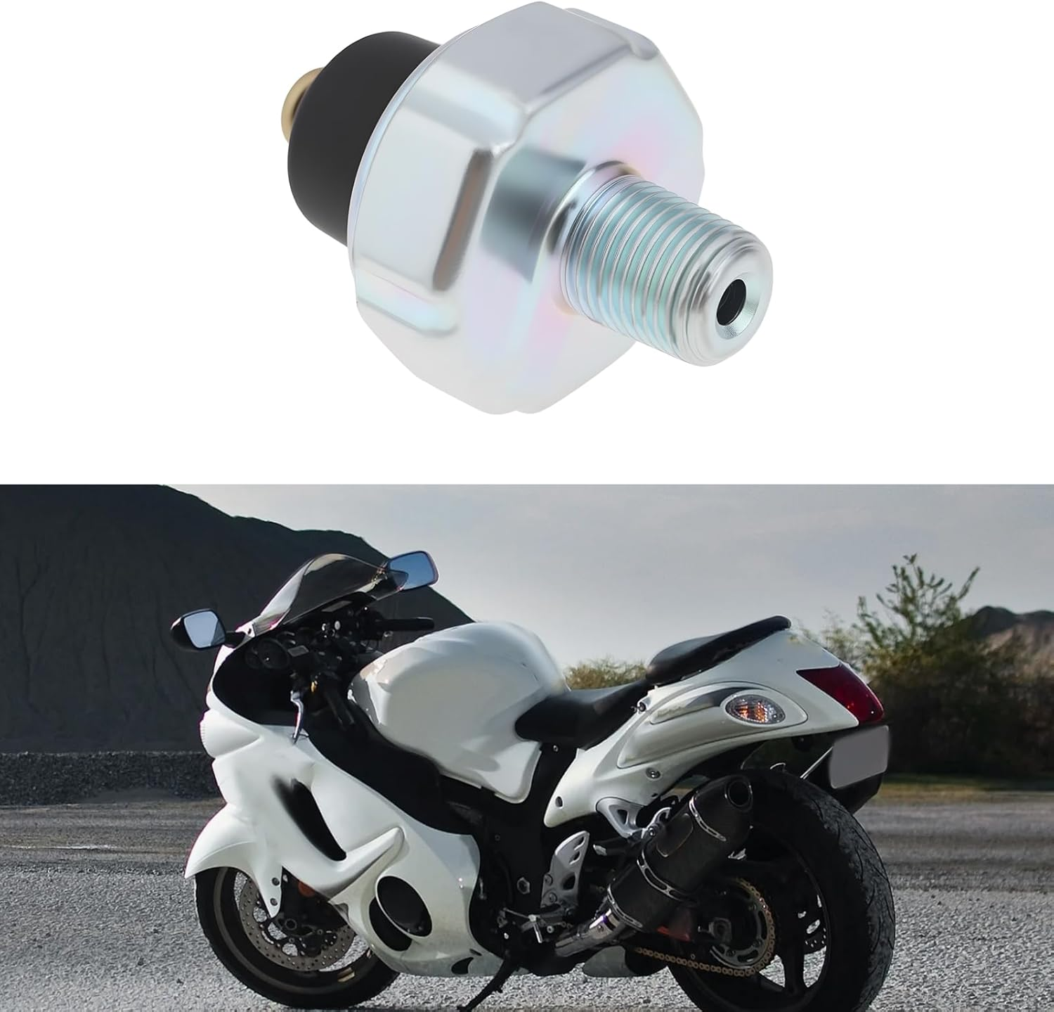 Ecsing Motorcycle Oil Pressure Switch 37820-33D10 37820-33D11 Compatible with Suzuki GSX1300 Hayabusa Bking image number 4