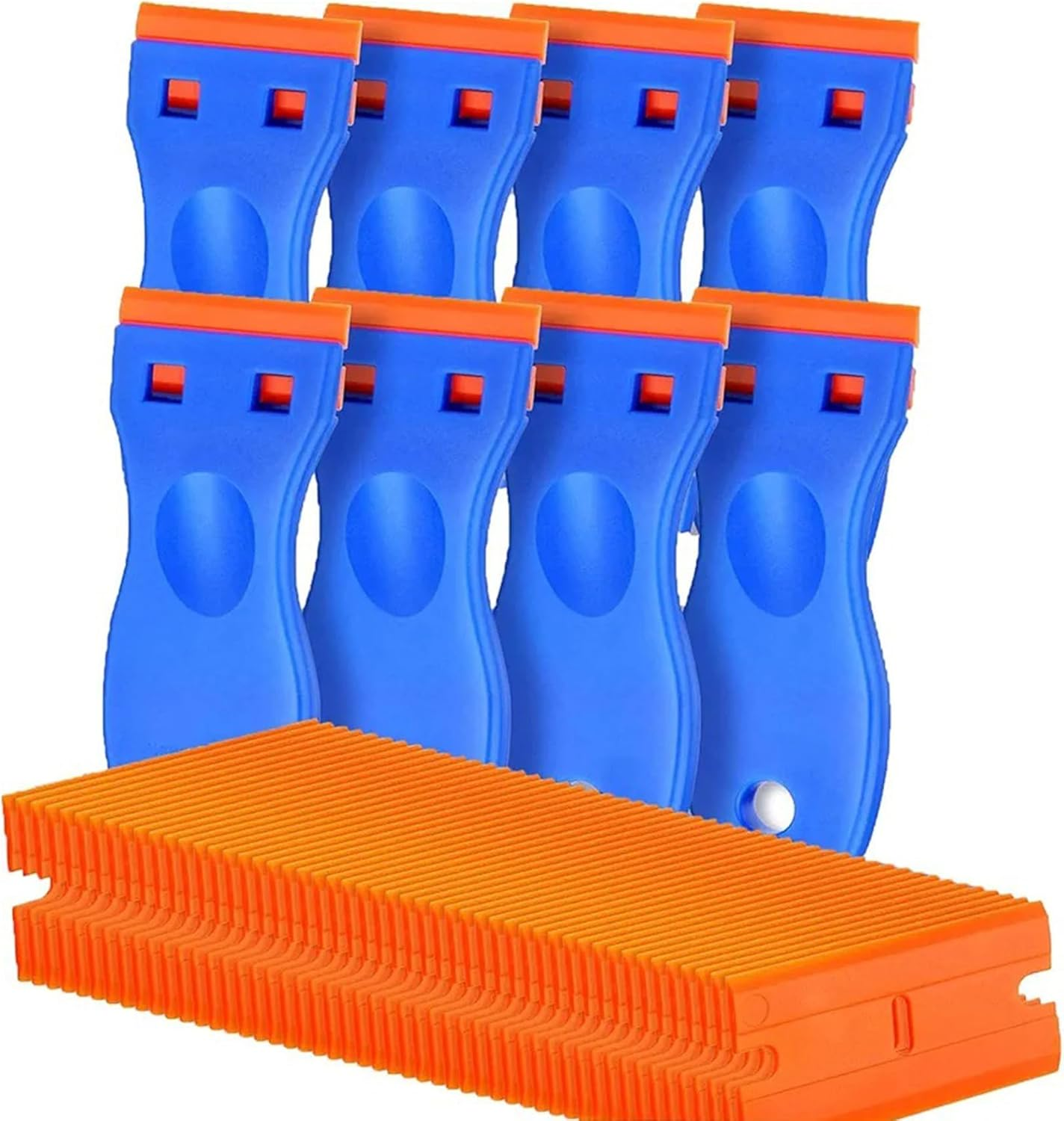 2-Plastic Scraper with 20 Extra Blades, Plastic Scraper, Scraper,Glass Scraper, Plastic Scraper Tool Set, Plastic Scraper Tool, Bench Scraper, Decal Removal Tool, Plastic Razor Blade Scraper