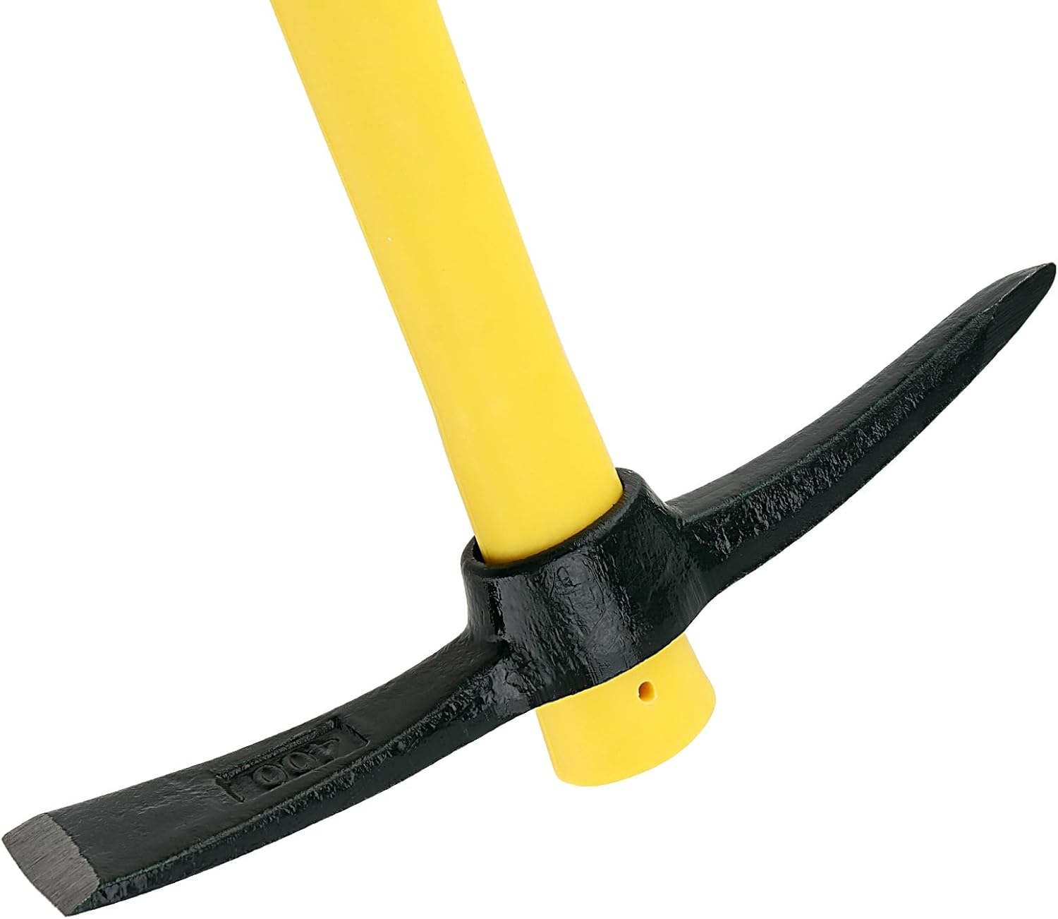 ZEONHEI Large Garden Pickaxe with Steel Forged Head and Plastic-Coated Fibreglass Handle (38 Cm), Pickaxe Robust Flat Hoe Combination Hoe, Ideal for Gardening, Camping image number 6