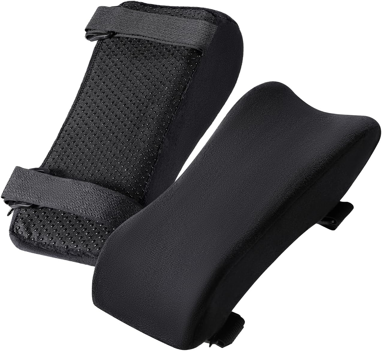 Ergonomic Office Chair Armrest Pads, Memory Foam Cushion Arm Rest Pad Covers Suitable for Gaming Chairs, Wheelchairs and Desk Chairs (Set of 2) Black1 image number 3