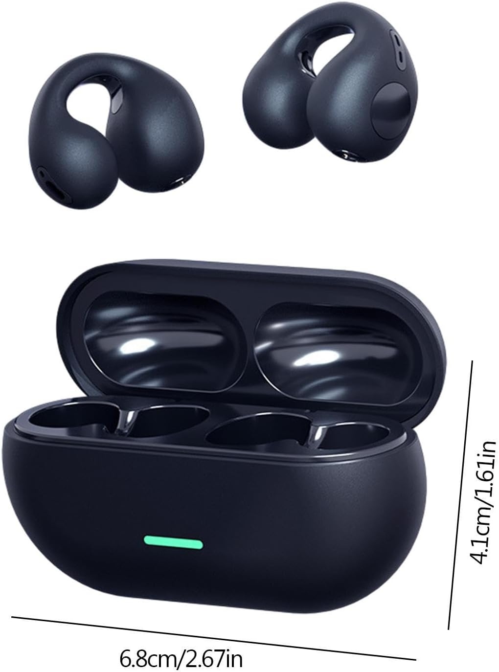 Clip on Open Ear Headphones - Open Wireless Headphones | Well Made Wireless Ear Grips | 50Mah Audio Gear | Waterproof Portable Sports Headset for Camping, Hiking, Workouts, Cycling and Running image number 6