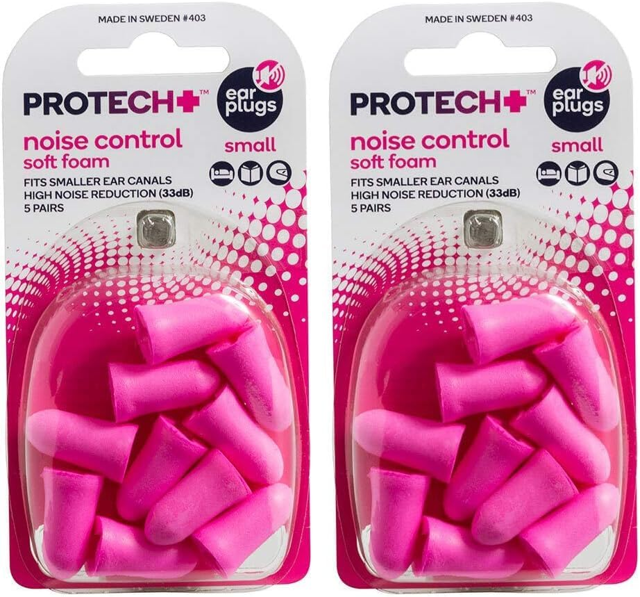 Protech Ear Plugs Noise Control Soft Foam - Small - 5 Pairs - 5 Pair (Pack Of 2)